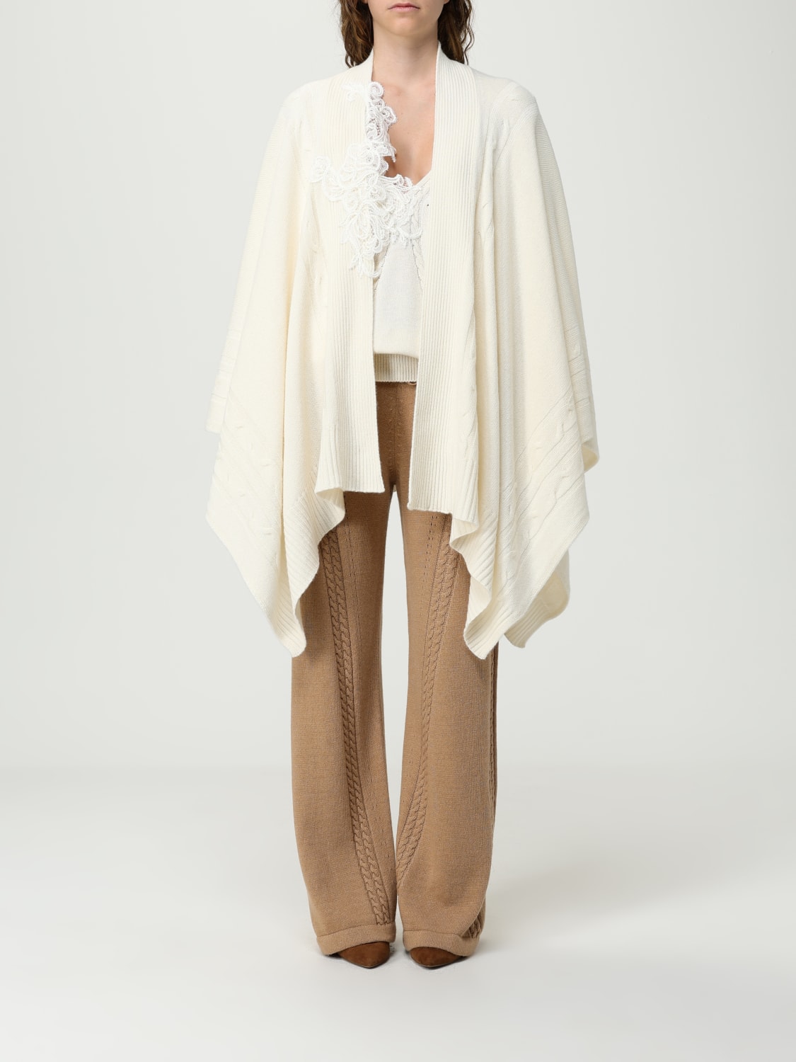 ERMANNO SCERVINO LIFE SCARF: Cloak woman Ermanno Scervino Life, Yellow Cream - Img 1