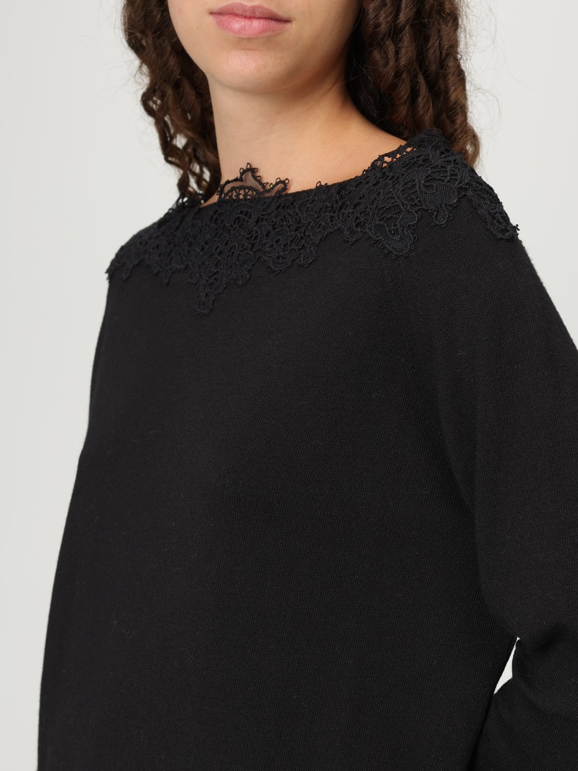 ERMANNO SCERVINO LIFE PULL: Pull femme Ermanno Scervino Life, Noir - Img 5