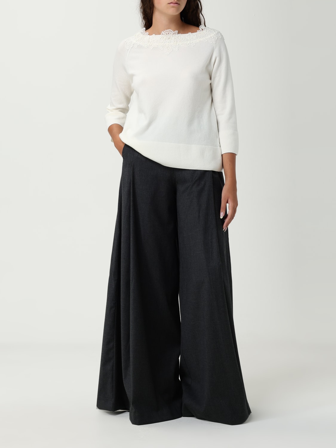 ERMANNO SCERVINO LIFE JUMPER: Jumper woman Ermanno Scervino Life, Ivory - Img 2