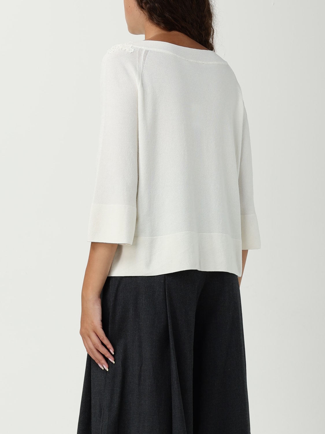 ERMANNO SCERVINO LIFE JUMPER: Jumper woman Ermanno Scervino Life, Ivory - Img 3