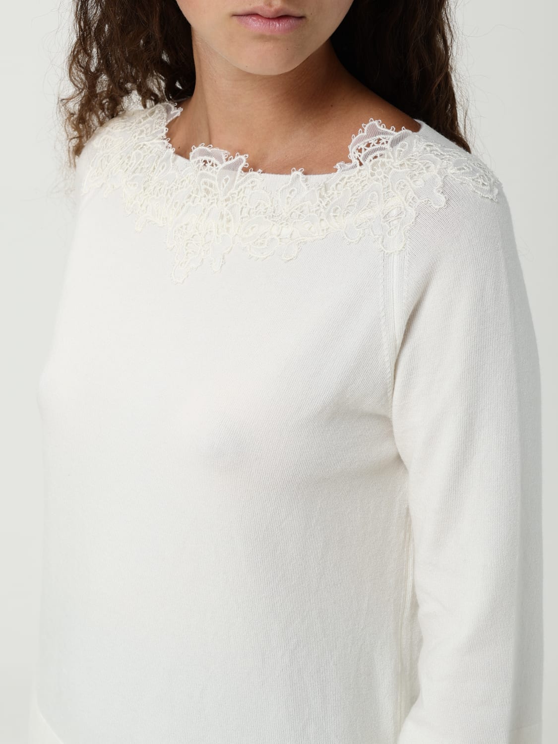 ERMANNO SCERVINO LIFE JUMPER: Jumper woman Ermanno Scervino Life, Ivory - Img 5