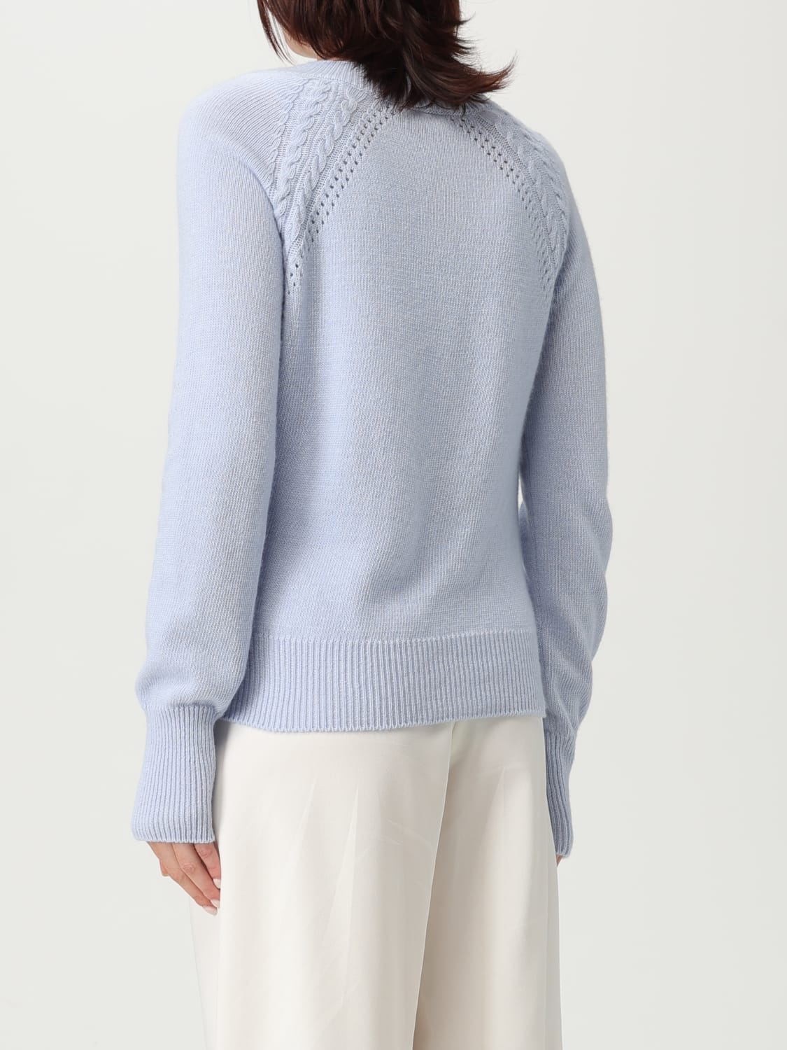 ERMANNO SCERVINO LIFE MAGLIA: Cardigan Ermanno Scervino Life in misto lana , Azzurro - Img 3