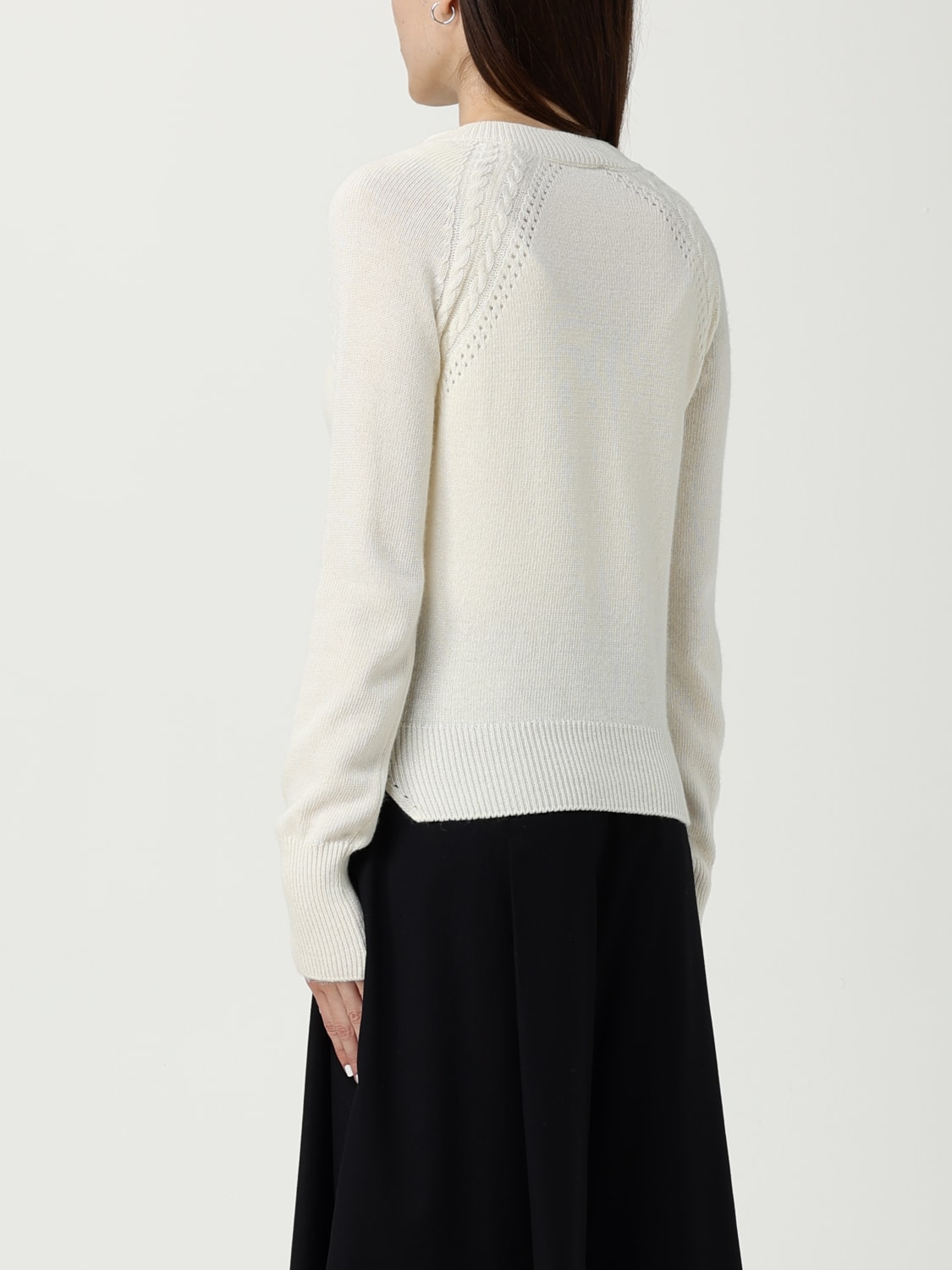 ERMANNO SCERVINO LIFE MAGLIA: Cardigan Ermanno Scervino Life in misto lana , Panna - Img 3