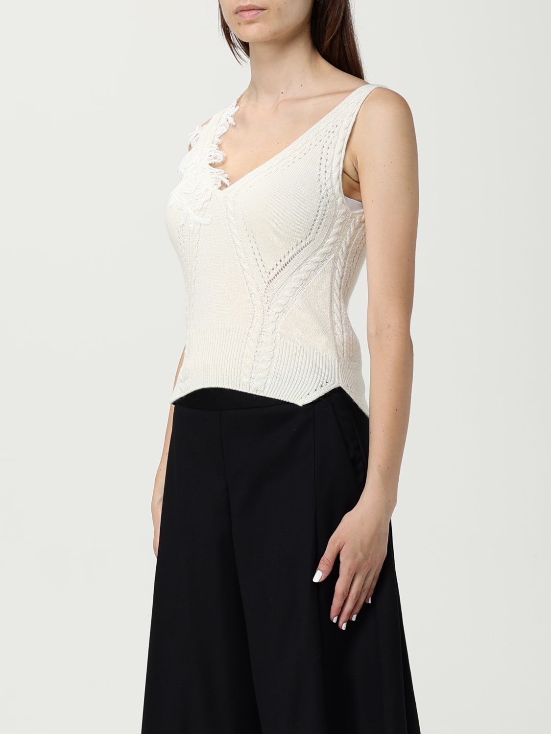 ERMANNO SCERVINO LIFE TOP: Jumper woman Ermanno Scervino Life, Yellow Cream - Img 4