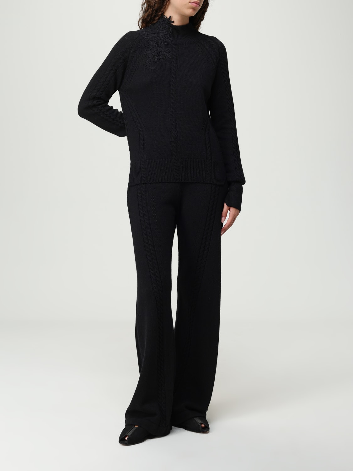 ERMANNO SCERVINO LIFE PULLOVER: Pullover damen Ermanno Scervino Life, Schwarz - Img 2