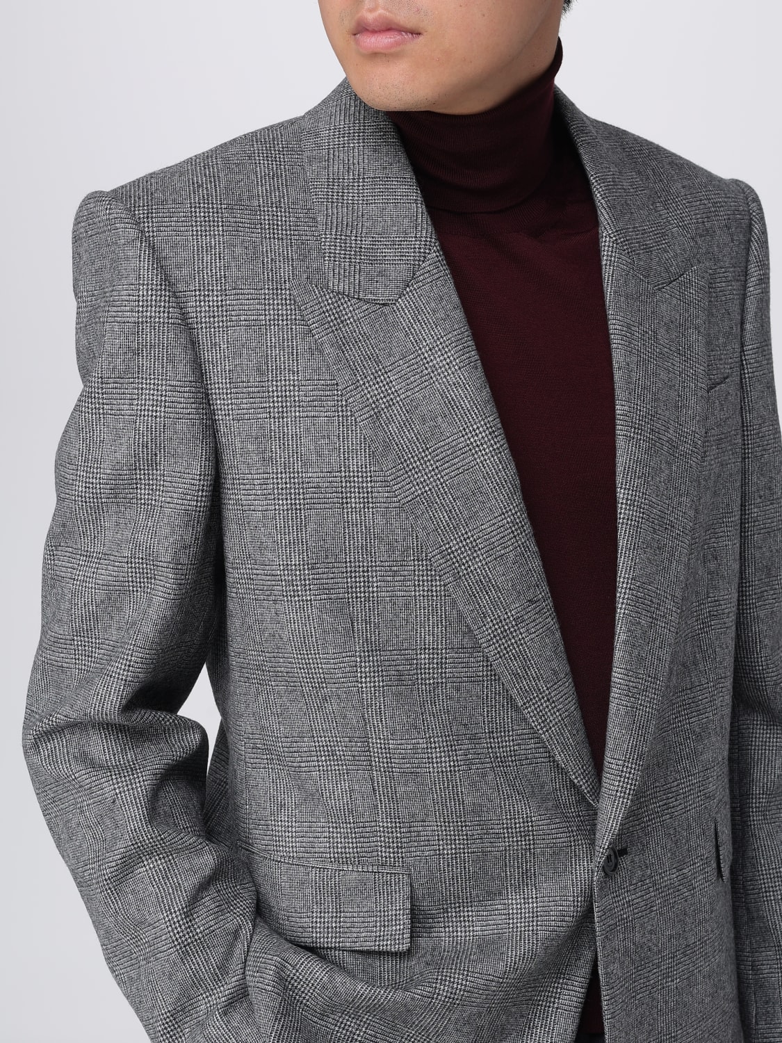 SAINT LAURENT JACKET: Blazer men Saint Laurent, Grey - Img 5