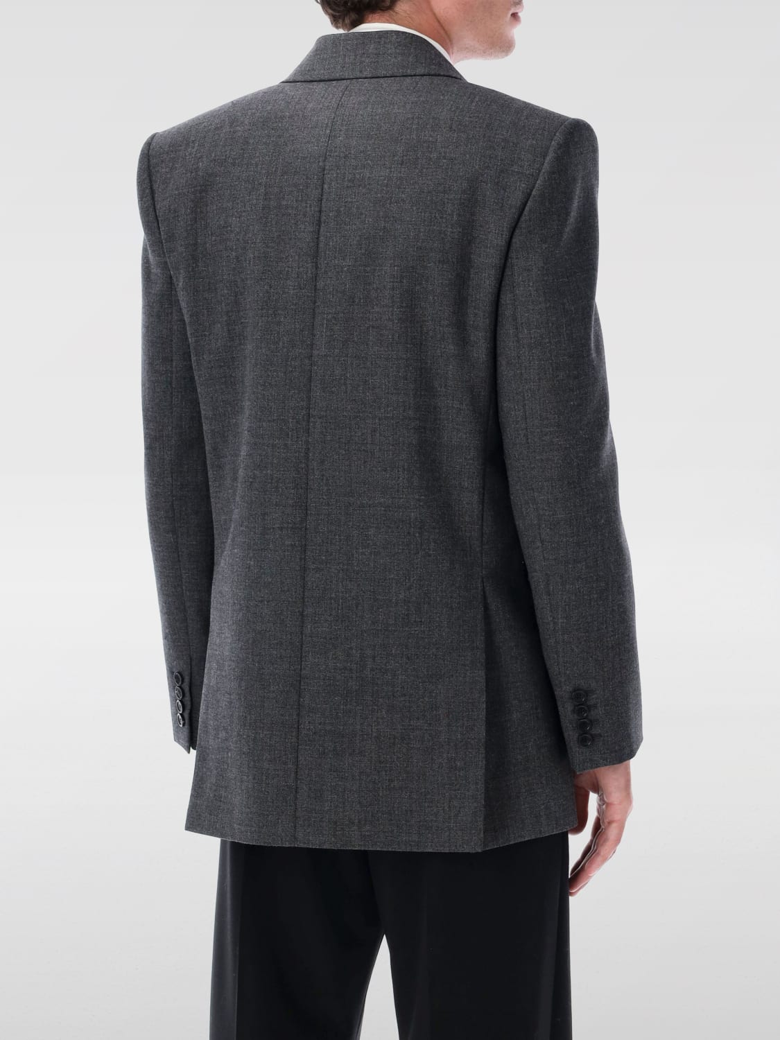 SAINT LAURENT 外套: 西服外套 男士 Saint Laurent, 灰色 - Img 2