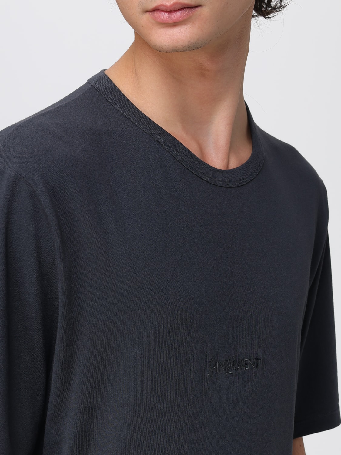 SAINT LAURENT T-SHIRT: T-shirt men Saint Laurent, Black - Img 5