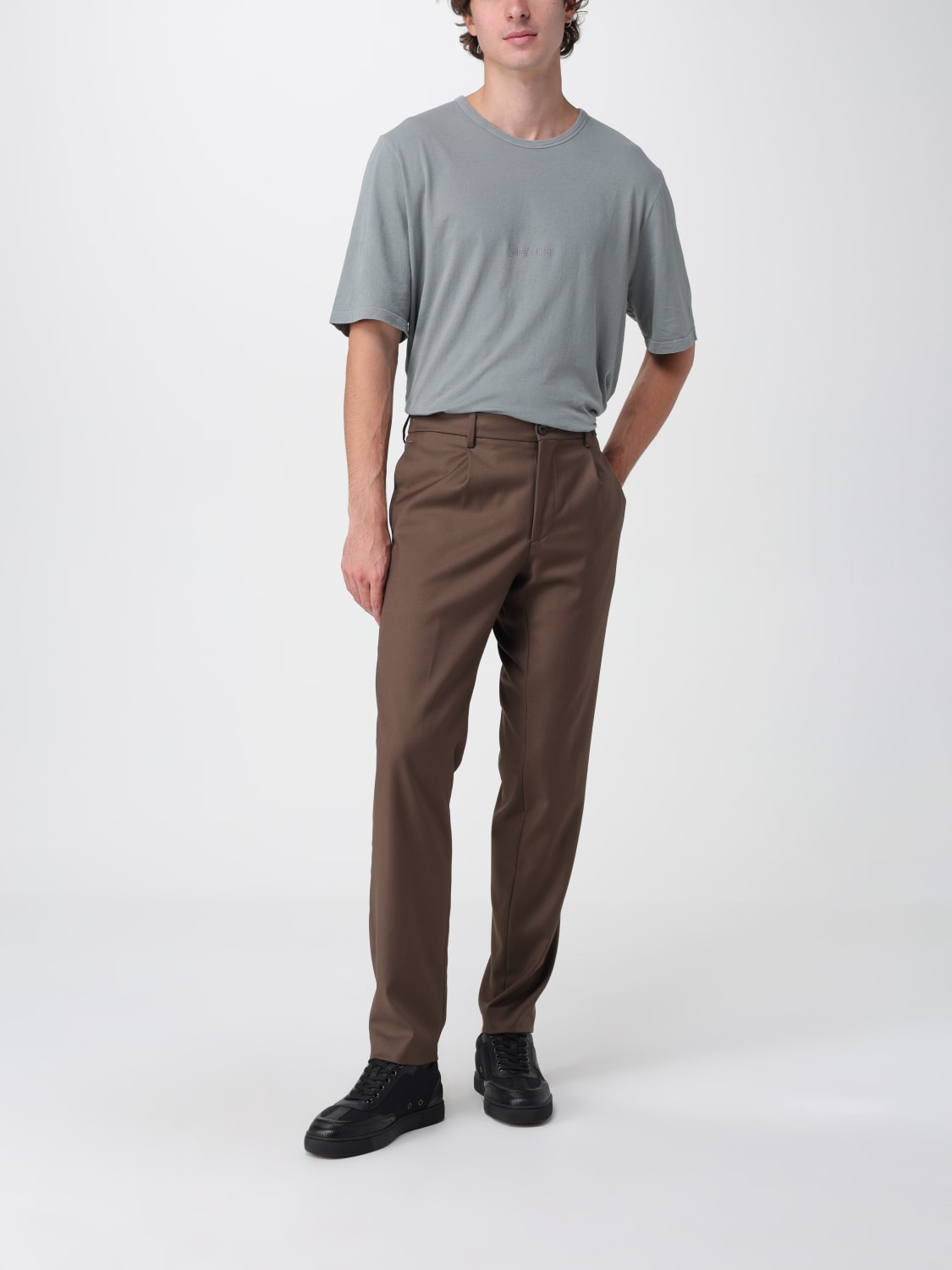 SAINT LAURENT T-SHIRT: T-shirt men Saint Laurent, Charcoal - Img 2