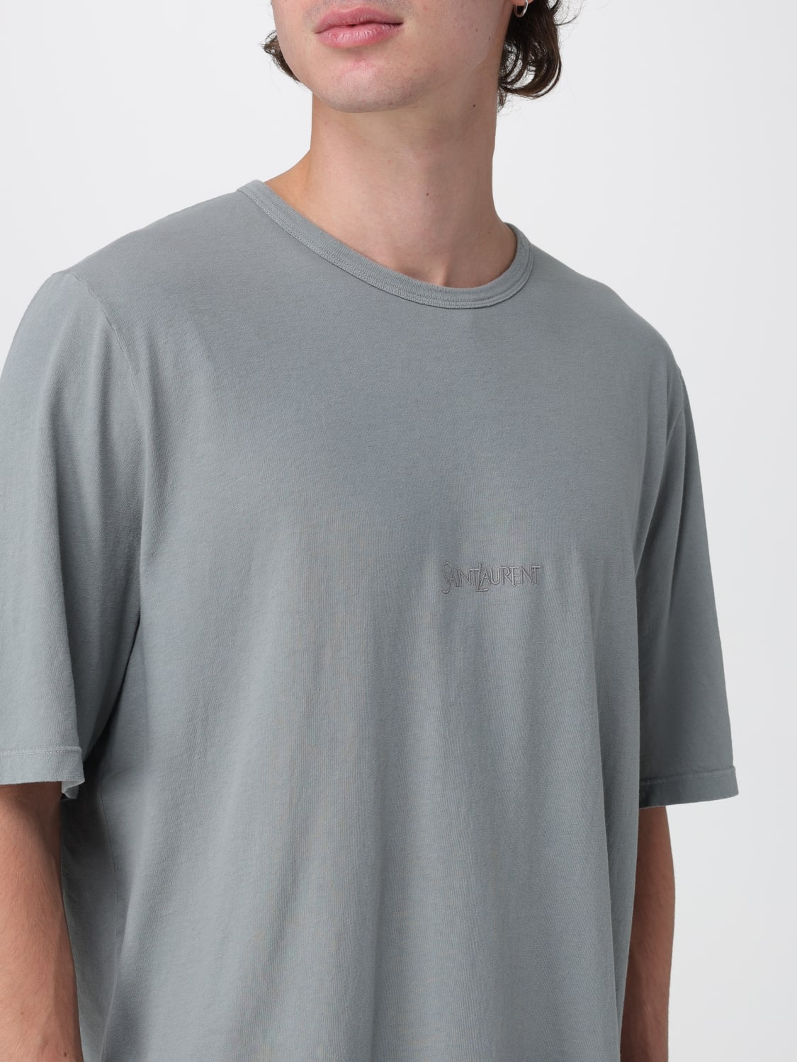SAINT LAURENT T-SHIRT: T-shirt men Saint Laurent, Charcoal - Img 5