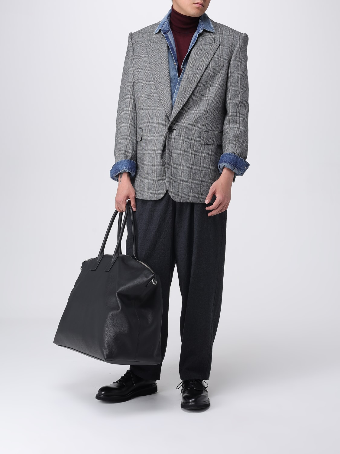 SAINT LAURENT SWEATER: Sweater men Saint Laurent, Burgundy - Img 2