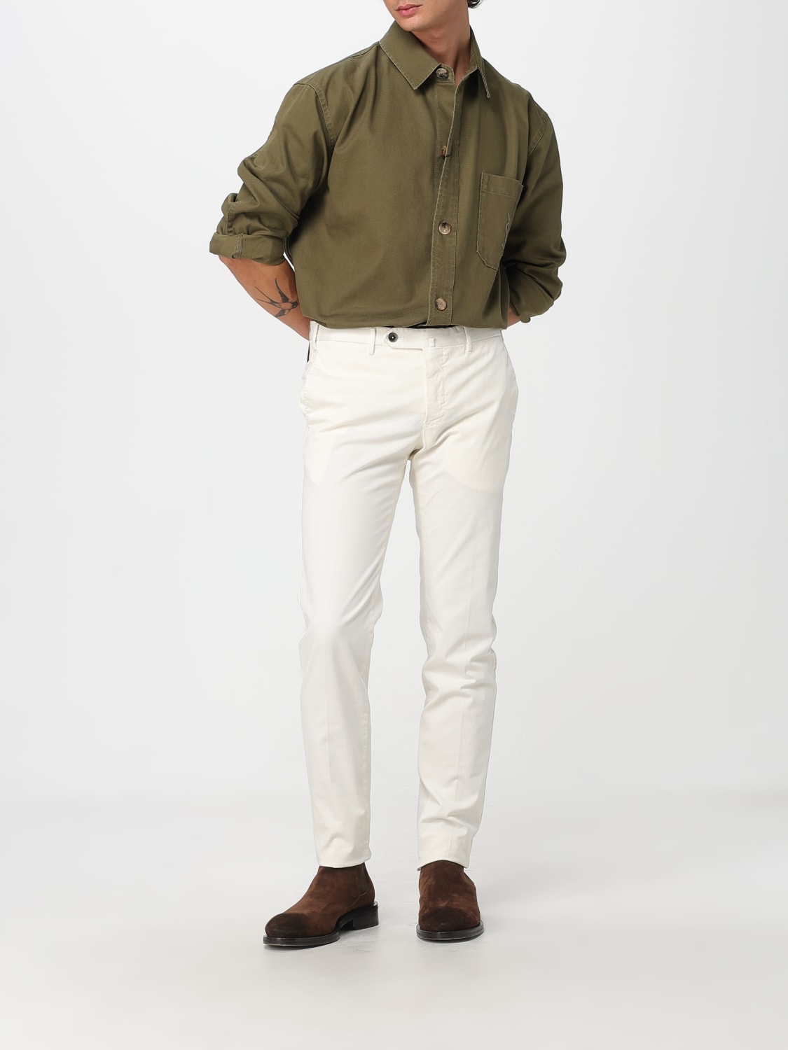 SAINT LAURENT SHIRT: Shirt men Saint Laurent, Military - Img 2