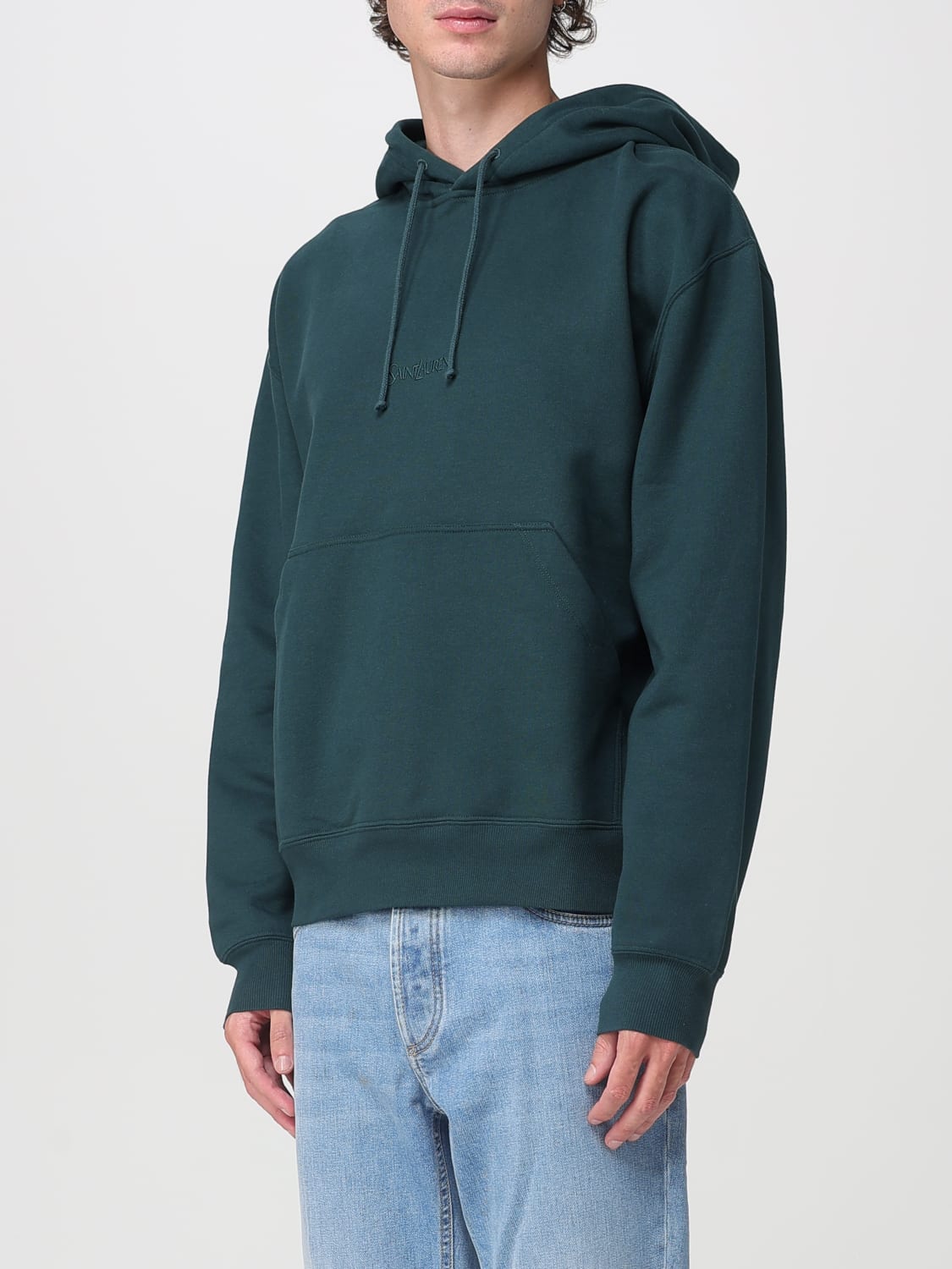 SAINT LAURENT SWEATSHIRT: Sweatshirt men Saint Laurent, Green - Img 4