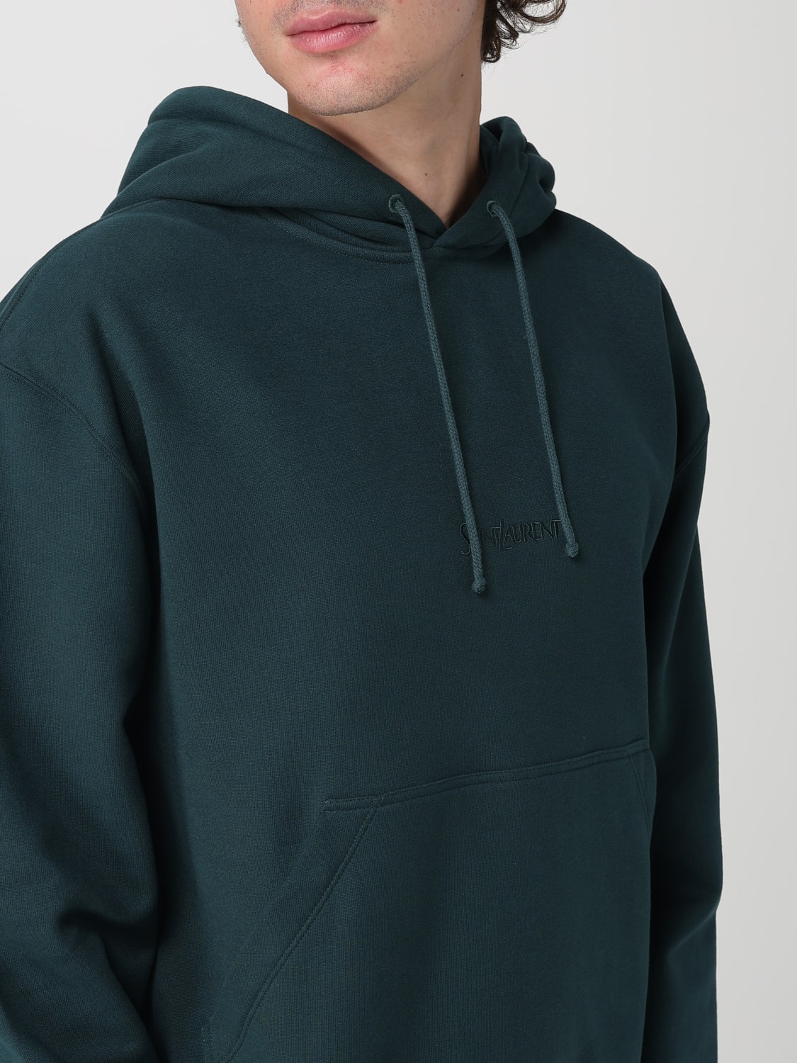 SAINT LAURENT SWEATSHIRT: Sweatshirt men Saint Laurent, Green - Img 5