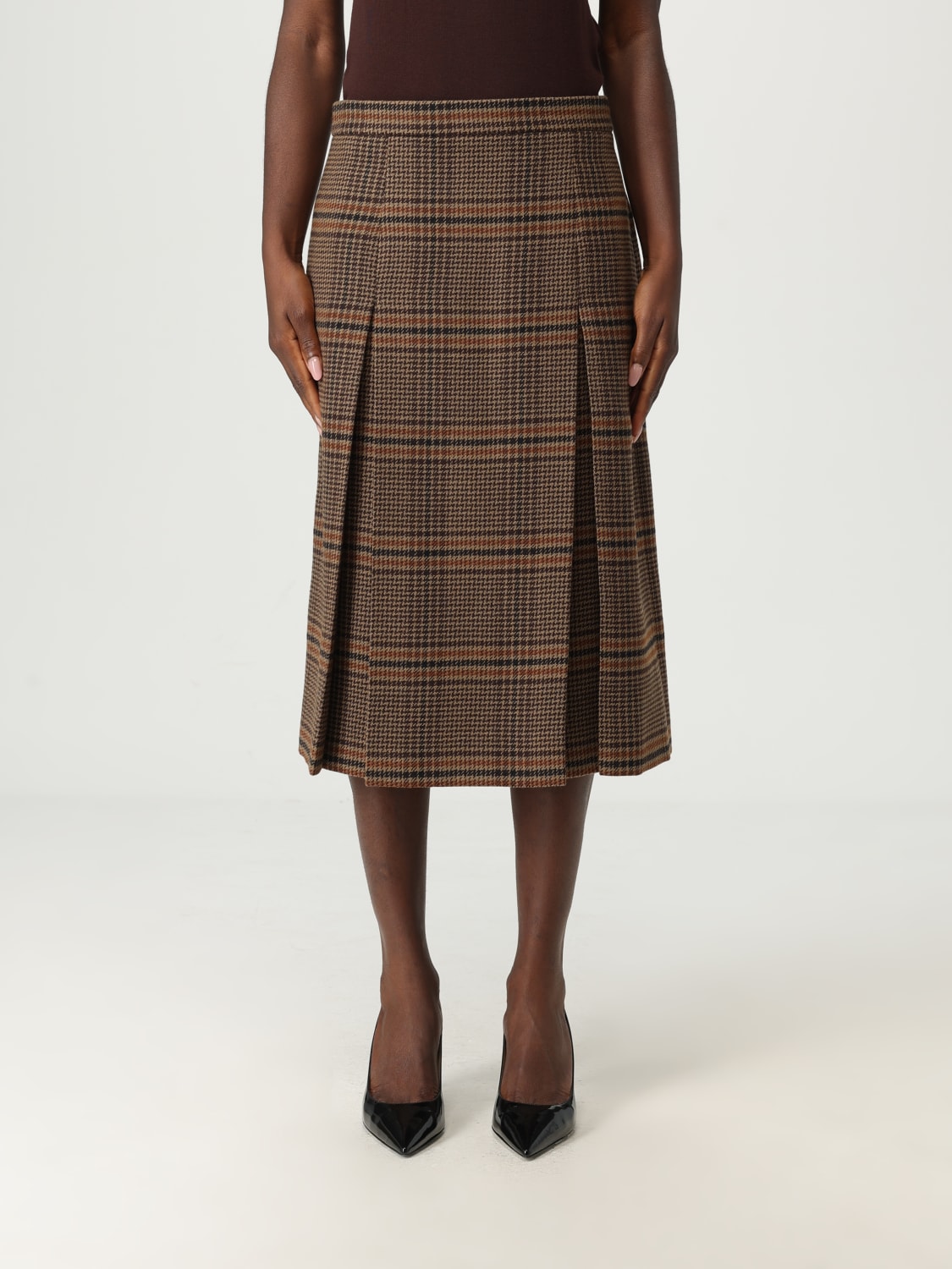 SAINT LAURENT SKIRT: Skirt woman Saint Laurent, Camel - Img 1