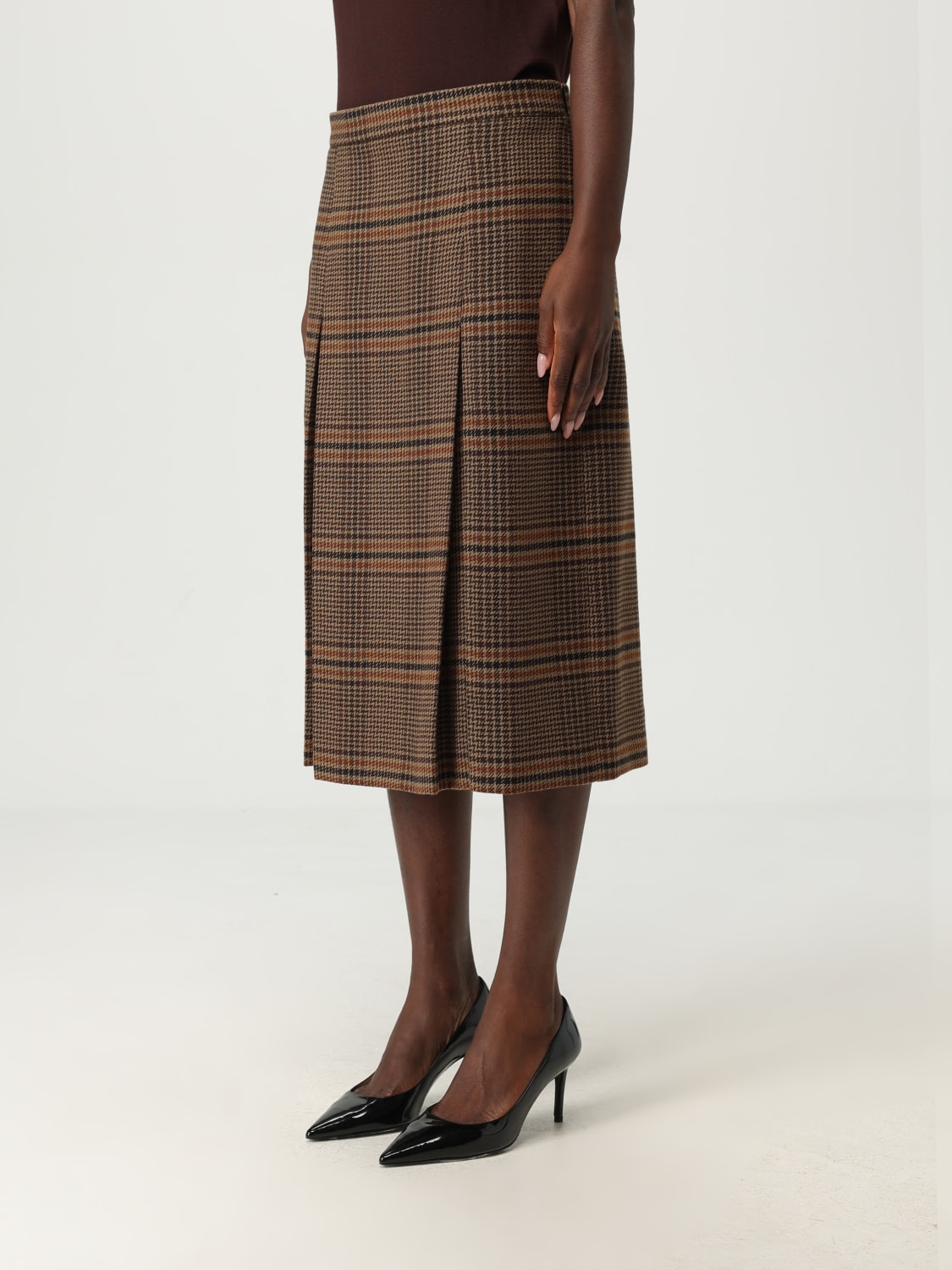 SAINT LAURENT SKIRT: Skirt woman Saint Laurent, Camel - Img 4