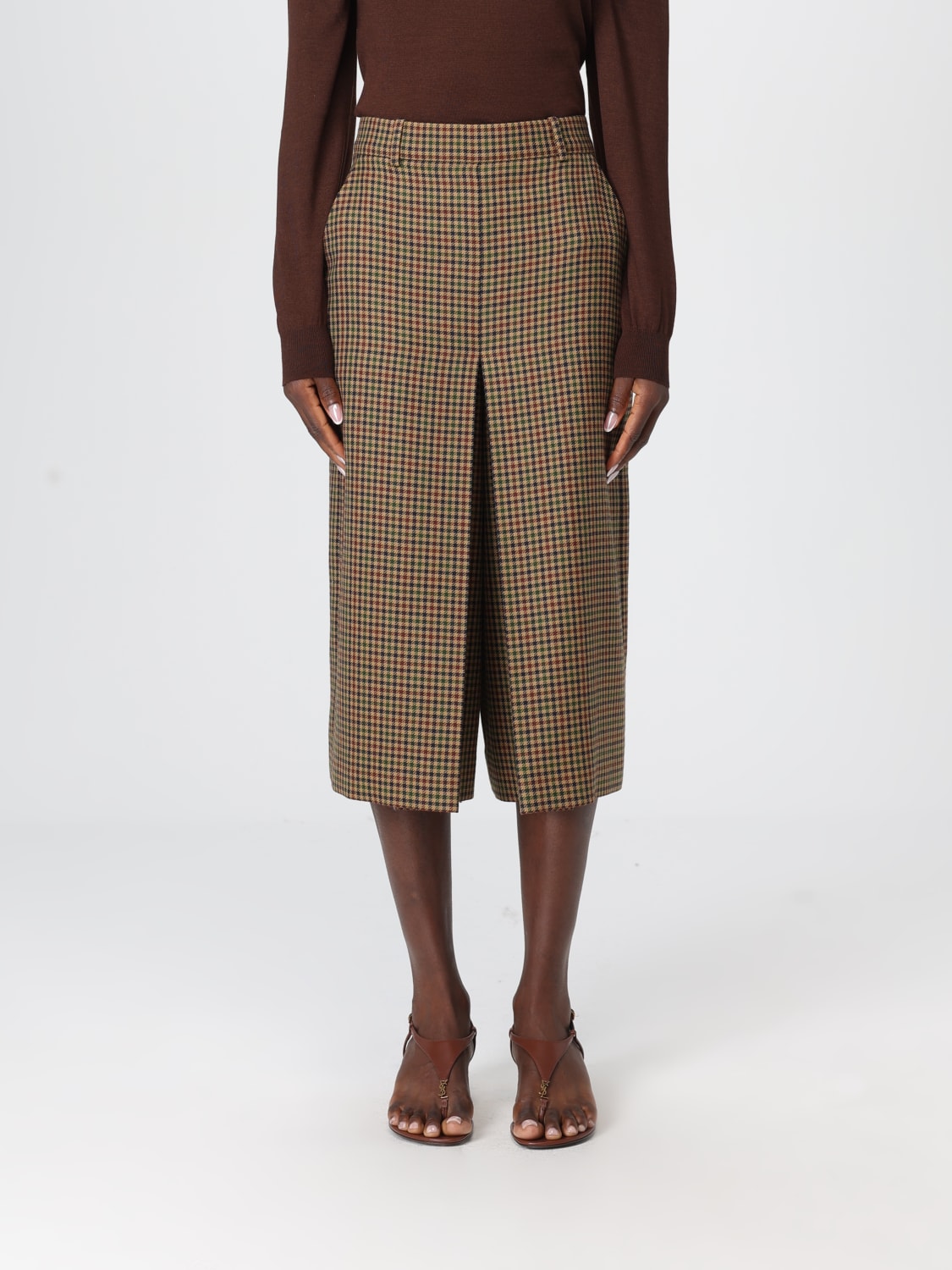 SAINT LAURENT PANTALONES: Pantalón mujer Saint Laurent, Beige - Img 1