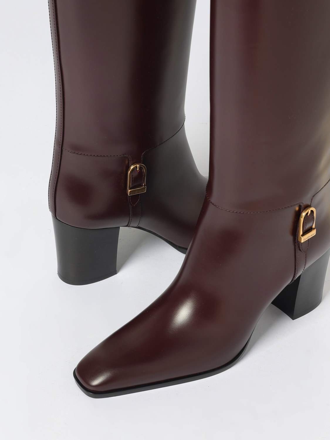 SAINT LAURENT BOOTS: Shoes woman Saint Laurent, Wine - Img 4