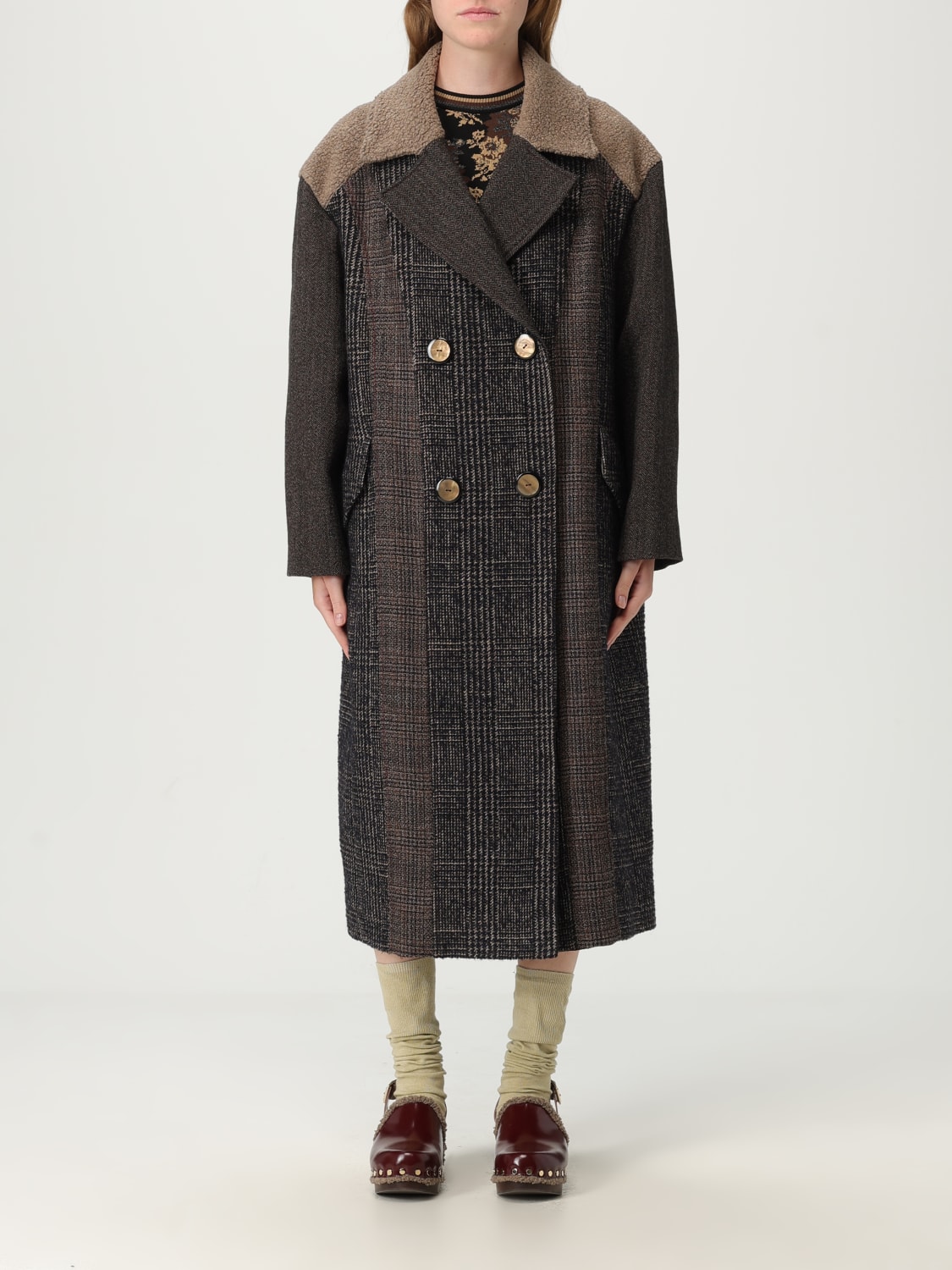 ANTONIO MARRAS COAT: Coat woman Antonio Marras, Brown - Img 1