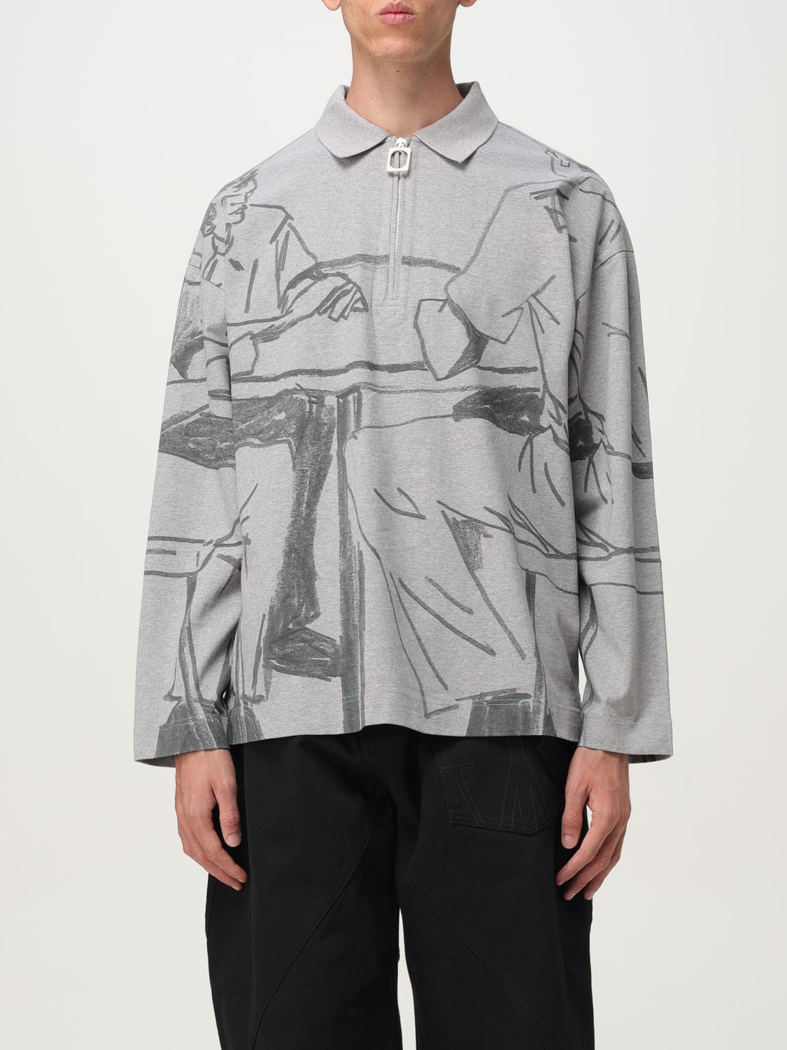 JW ANDERSON POLO SHIRT: Sweatshirt men Jw Anderson, Grey - Img 1