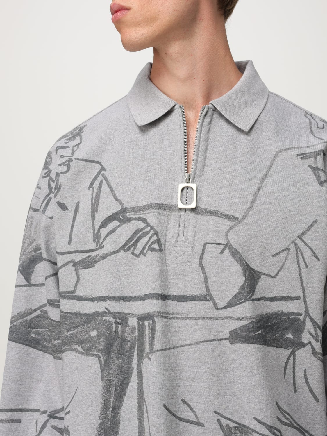 JW ANDERSON POLO SHIRT: Sweatshirt men Jw Anderson, Grey - Img 5