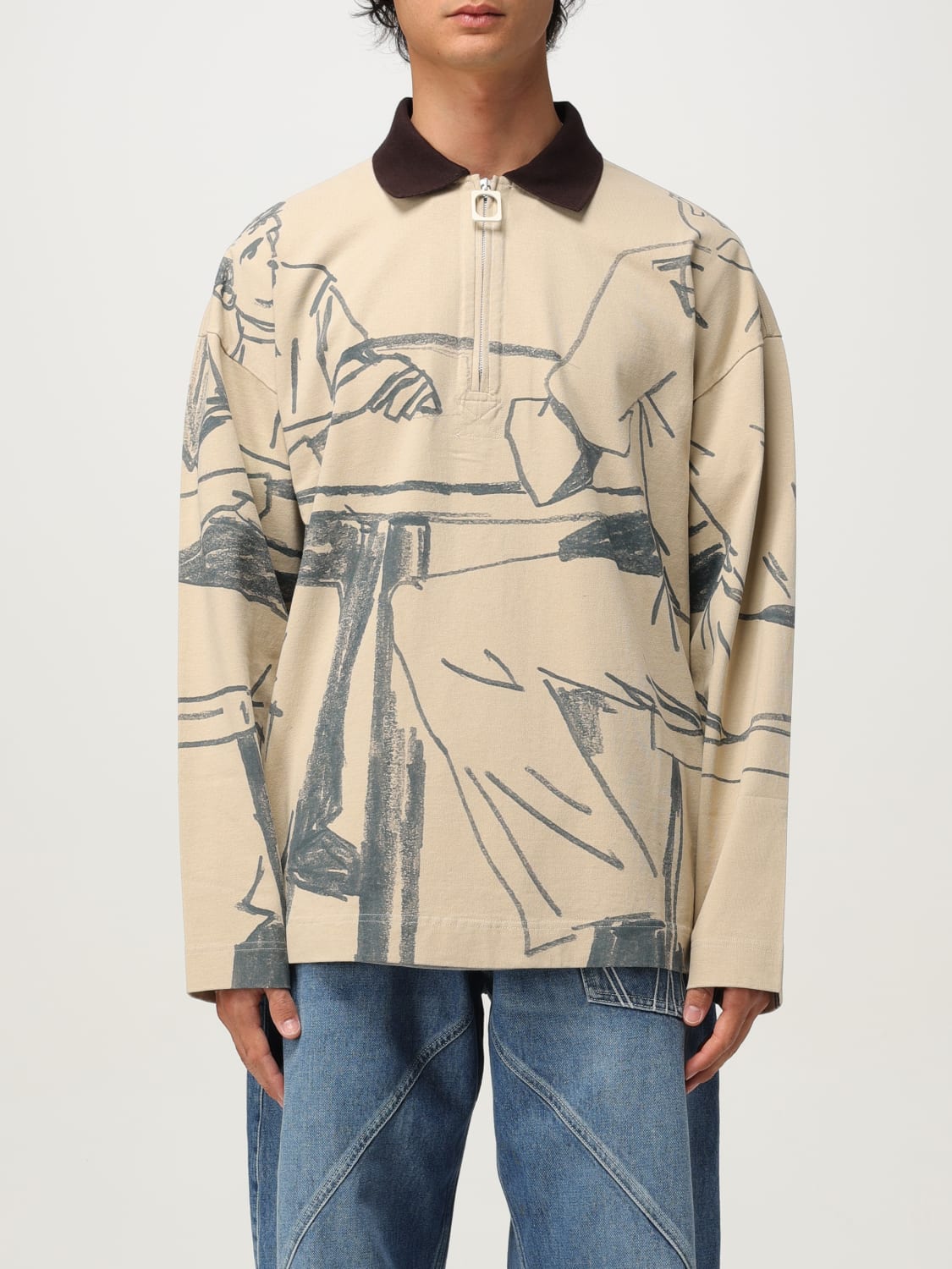 JW ANDERSON POLO SHIRT: Sweatshirt men Jw Anderson, Beige - Img 1