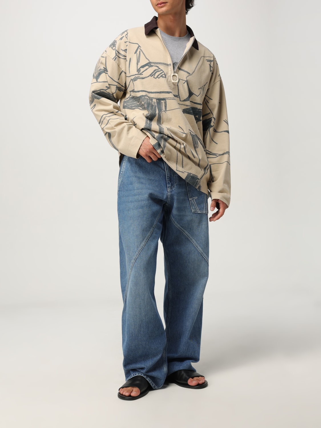 JW ANDERSON POLO SHIRT: Sweatshirt men Jw Anderson, Beige - Img 2