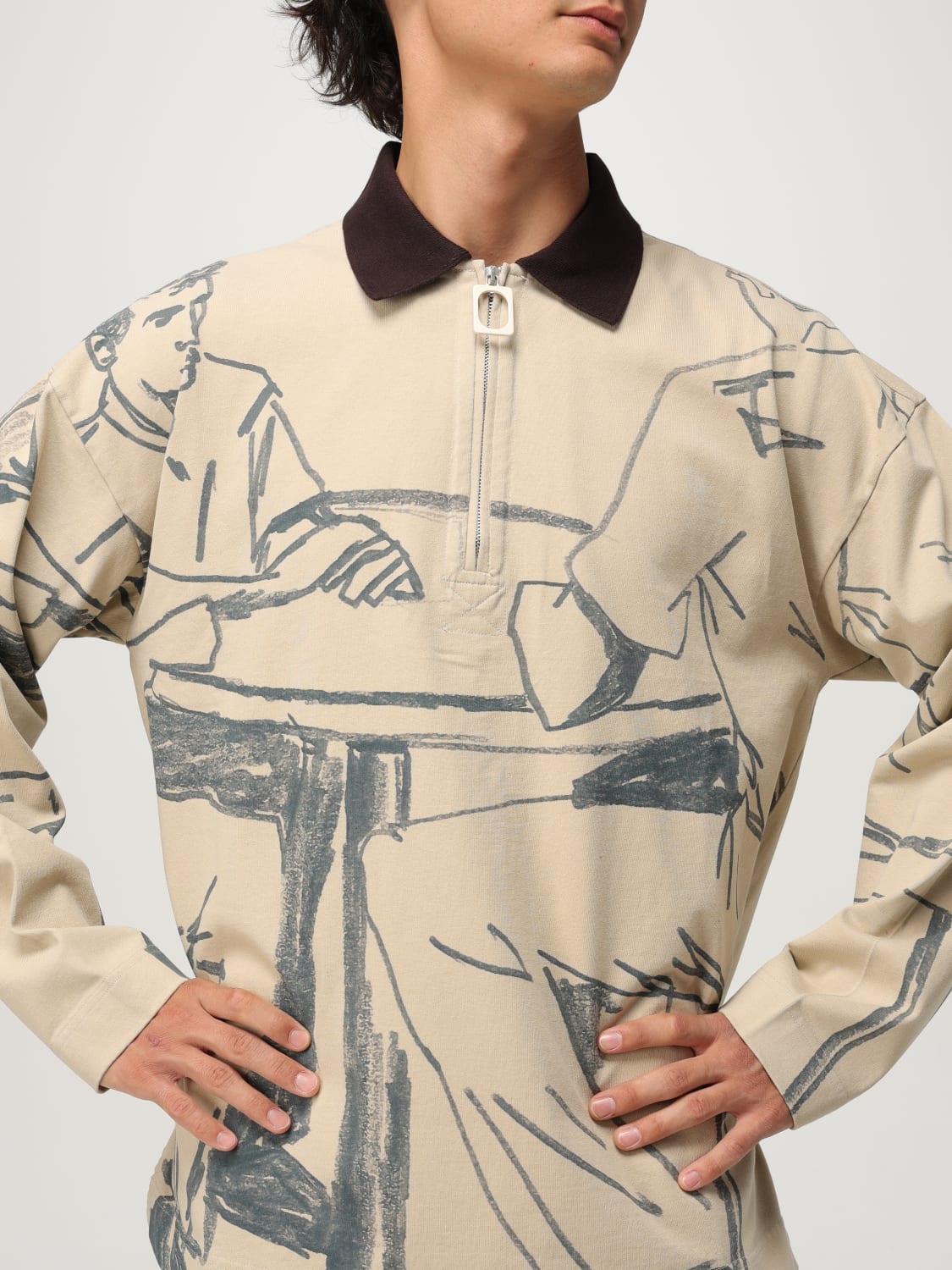 JW ANDERSON POLO SHIRT: Sweatshirt men Jw Anderson, Beige - Img 5