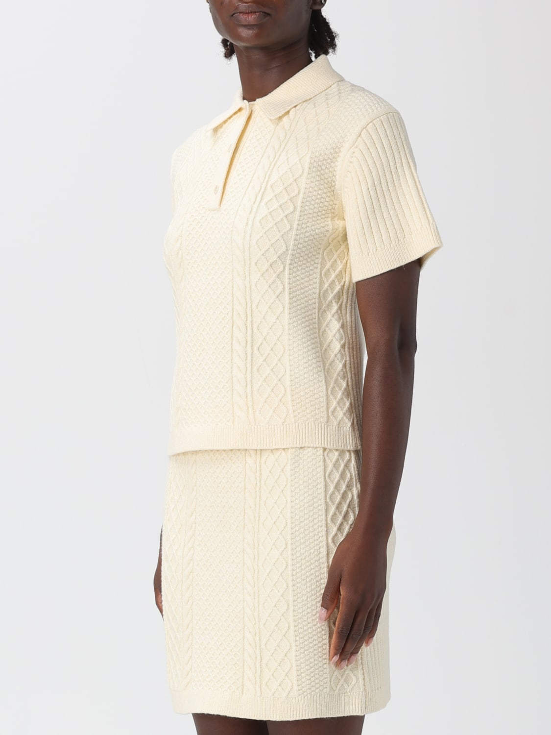 JW ANDERSON POLO SHIRT: Polo shirt woman Jw Anderson, Ecru - Img 4