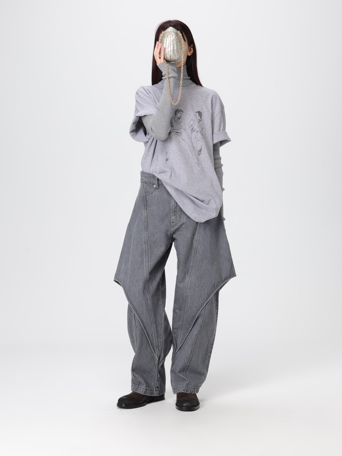 JW ANDERSON MINI BAG: Shoulder bag woman Jw Anderson, Gold - Img 2