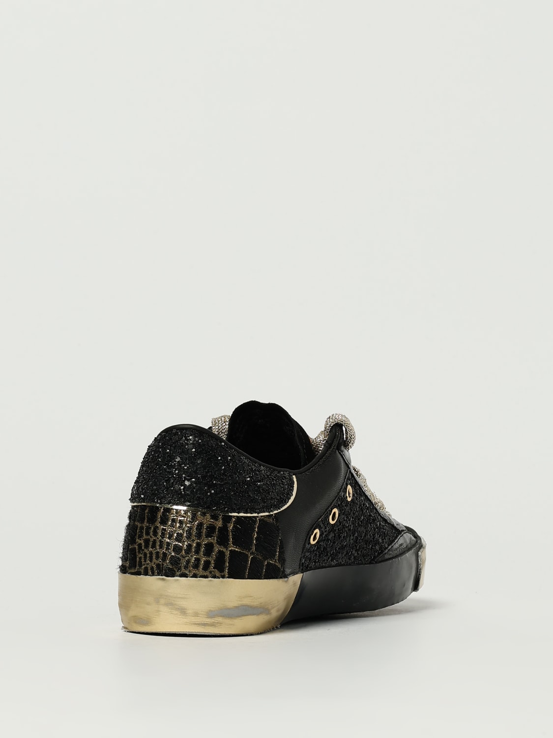 PHILIPPE MODEL SNEAKERS: Sneakers Prsx Heritage '78 Philippe Model in pelle laminata used, Nero - Img 3