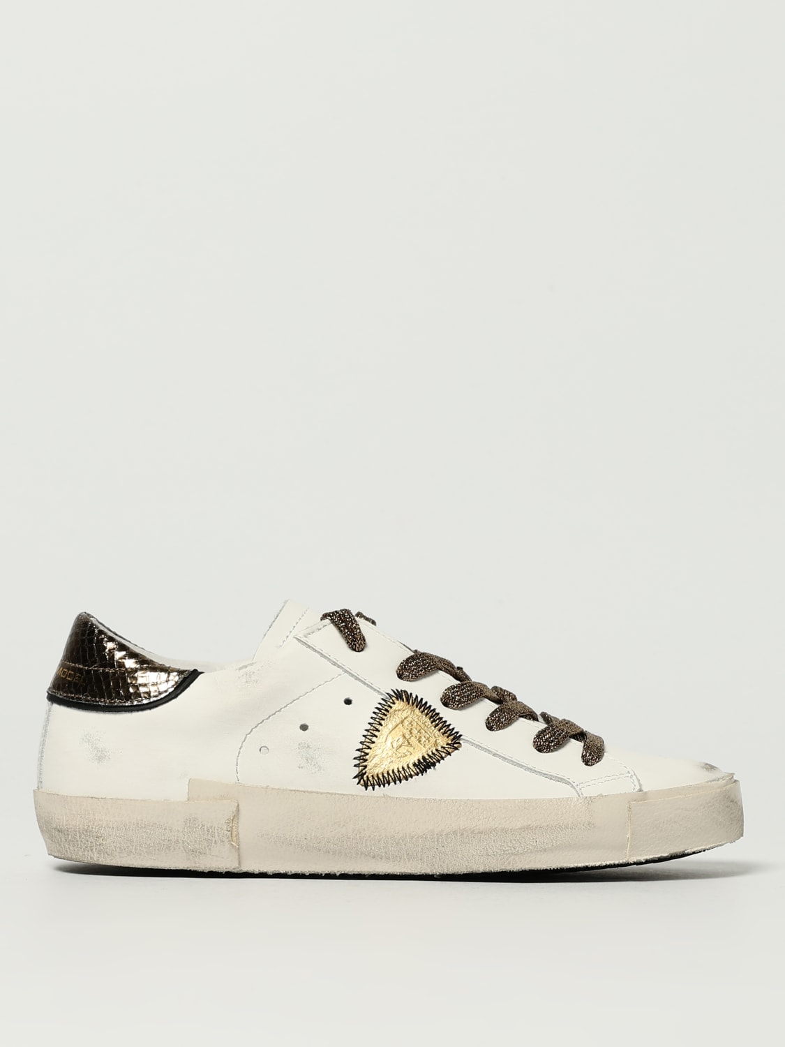 PHILIPPE MODEL 运动鞋: 运动鞋 女士 Philippe Model, 奶油黄 - Img 1