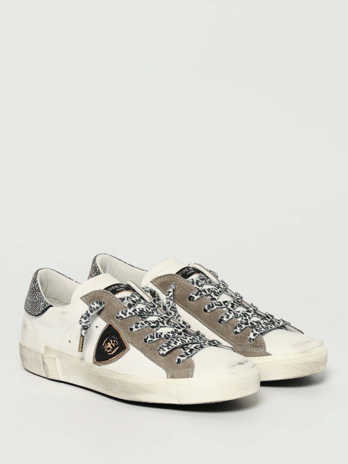 PHILIPPE MODEL SNEAKERS: Sneakers Prsx Philippe Model in pelle used, Bianco 1 - Img 2