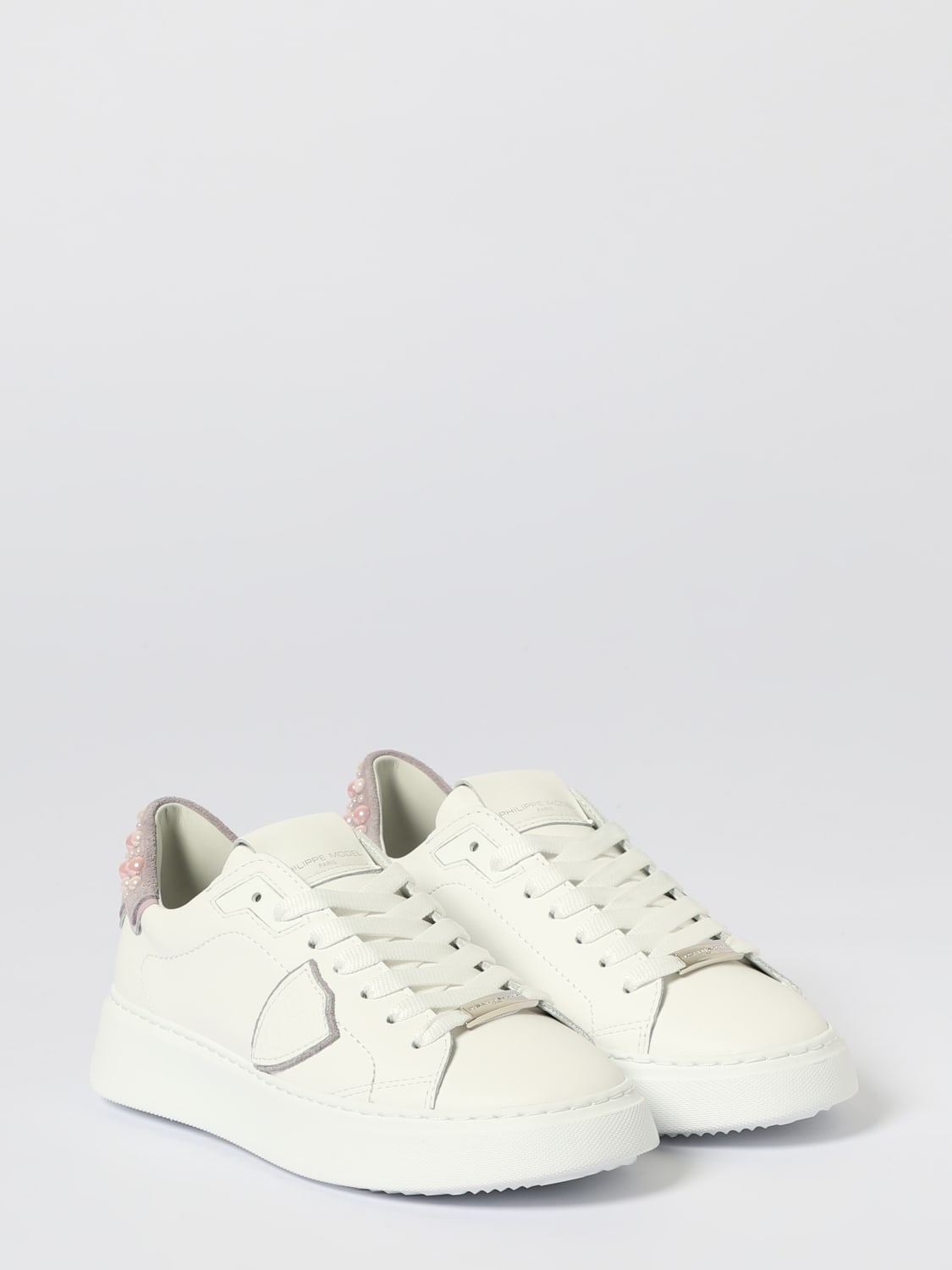 PHILIPPE MODEL BASKETS: Baskets femme Philippe Model, Perle - Img 2