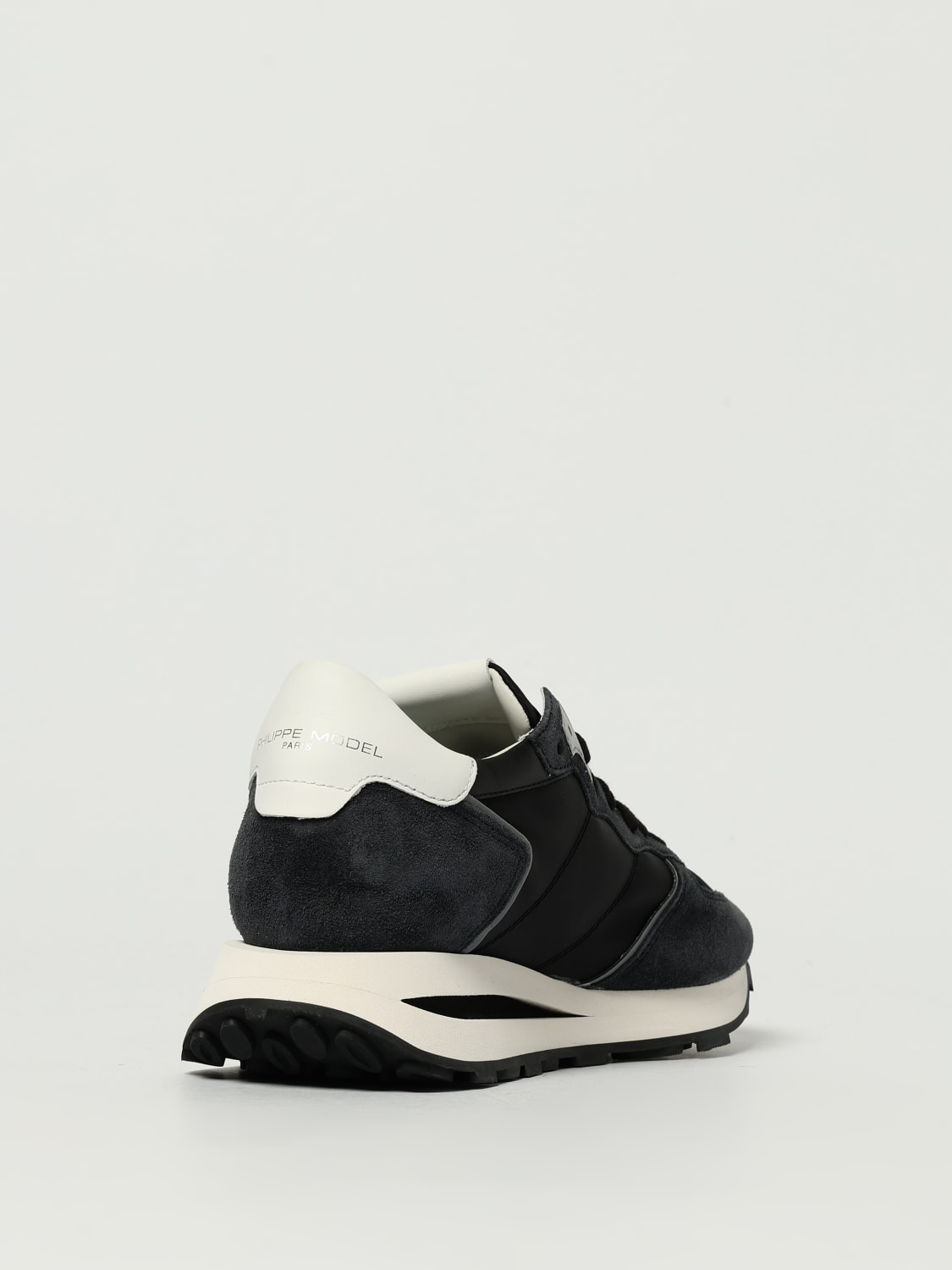 PHILIPPE MODEL SNEAKERS: Sneakers Tropez Philippe Model in camoscio e nylon , Nero - Img 3
