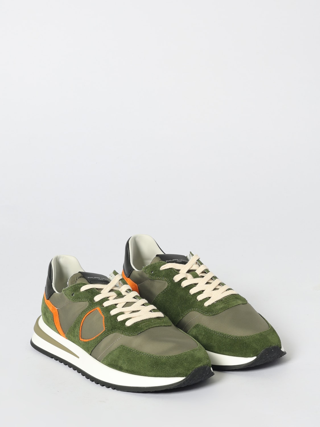 PHILIPPE MODEL BASKETS: Baskets homme Philippe Model, Vert Militaire - Img 2