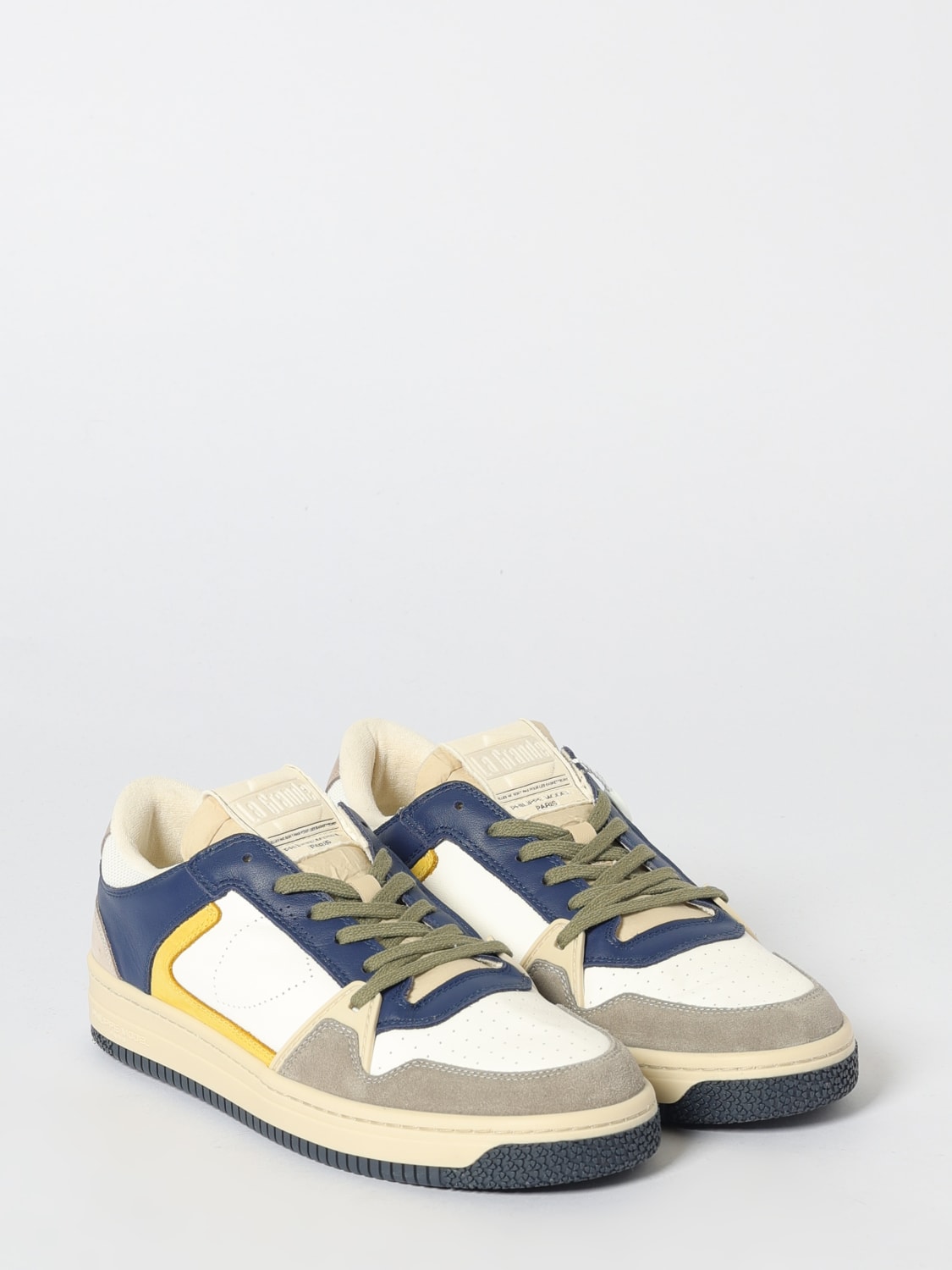 PHILIPPE MODEL SNEAKERS: Sneakers La Grande Philippe Model in pelle e mesh , Bianco - Img 2