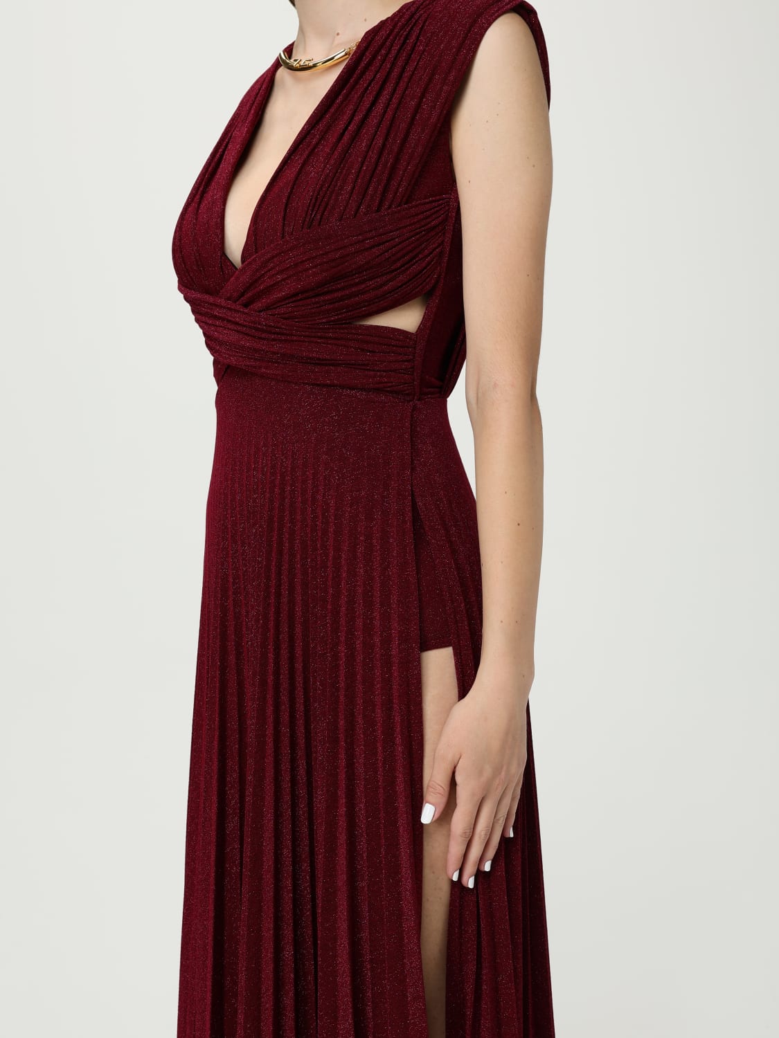 ELISABETTA FRANCHI VESTIDO: Vestido mujer Elisabetta Franchi, Cereza - Img 4