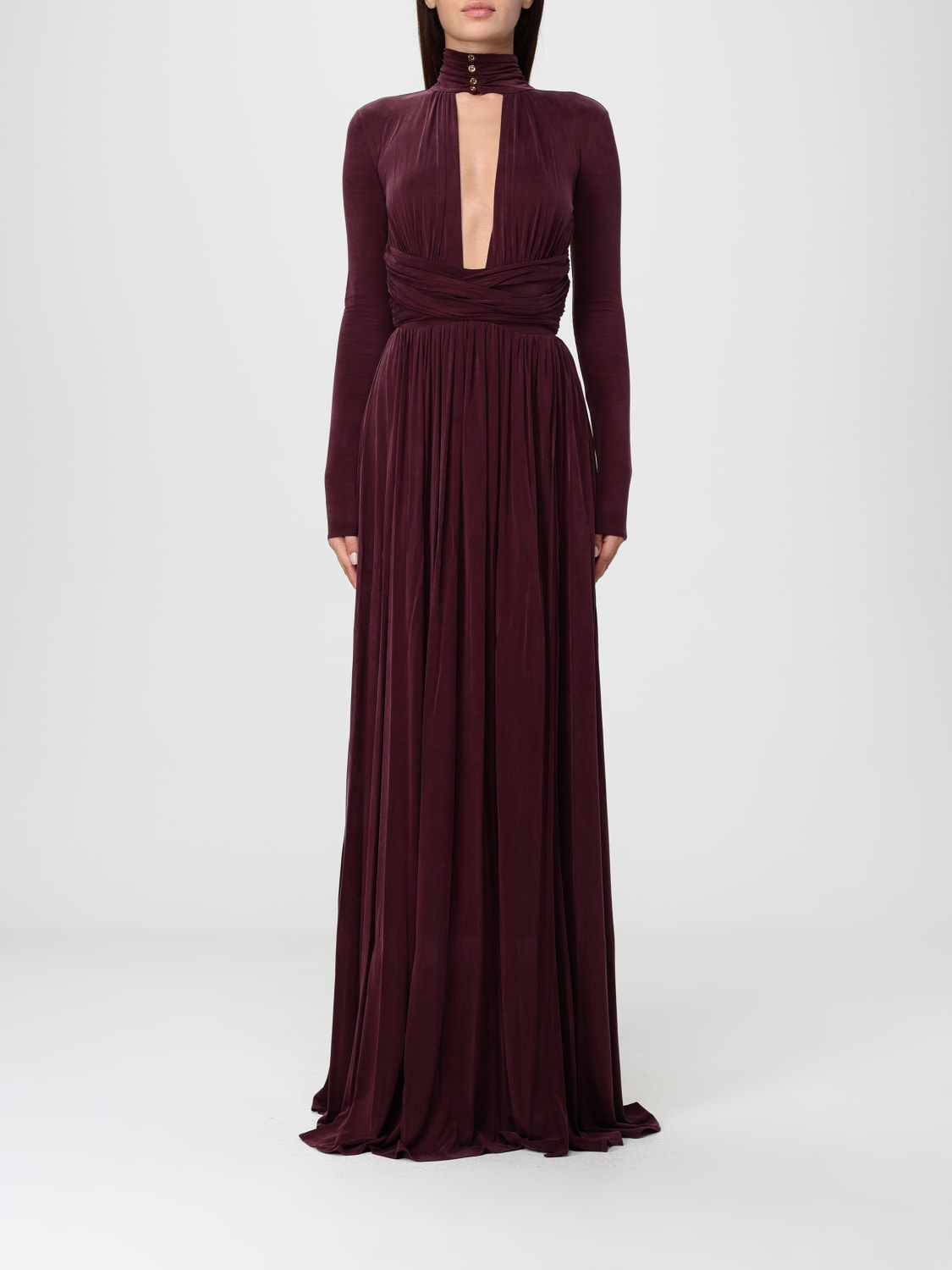 ELISABETTA FRANCHI DRESS: Dress woman Elisabetta Franchi, Wine - Img 1