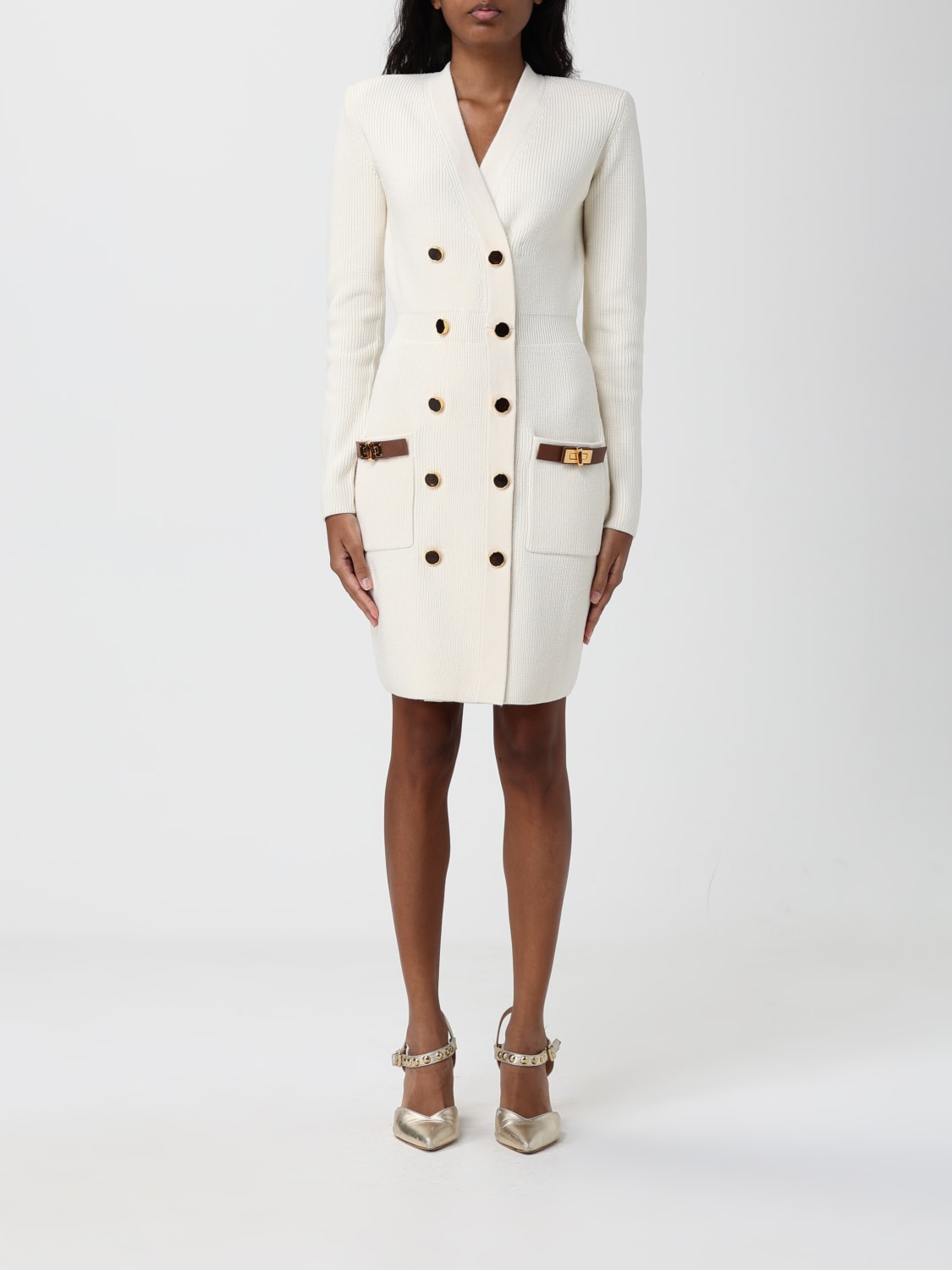 ELISABETTA FRANCHI DRESS: Dress woman Elisabetta Franchi, Milk - Img 1