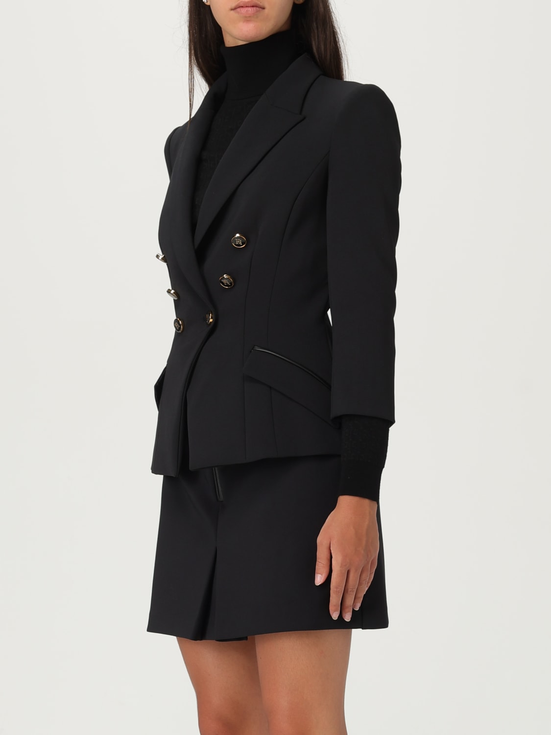 ELISABETTA FRANCHI CHAQUETA: Americana mujer Elisabetta Franchi, Negro - Img 4