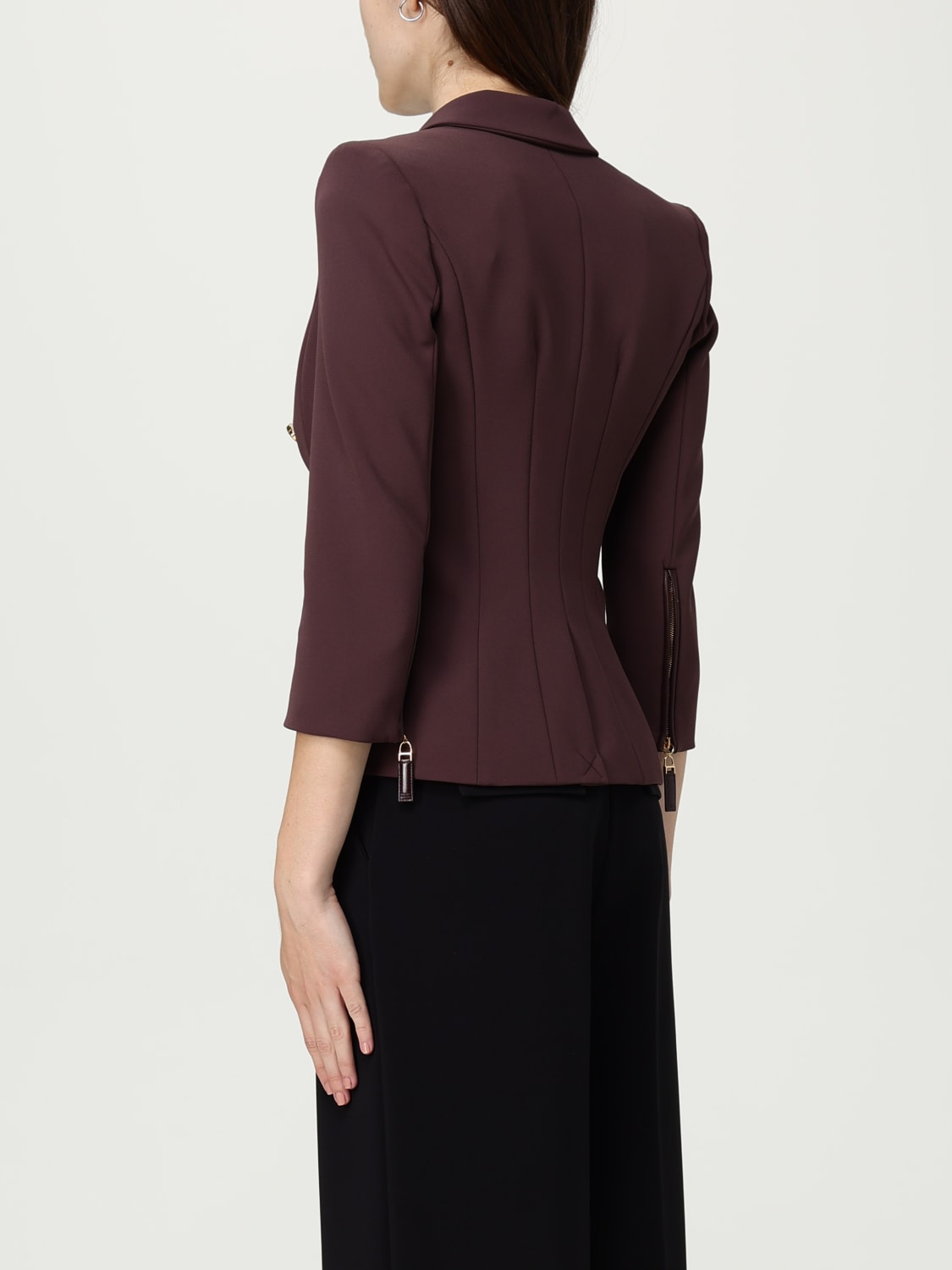 ELISABETTA FRANCHI JACKET: Blazer woman Elisabetta Franchi, Wine - Img 2