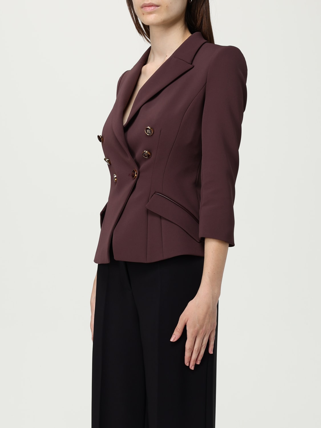 ELISABETTA FRANCHI JACKET: Blazer woman Elisabetta Franchi, Wine - Img 3