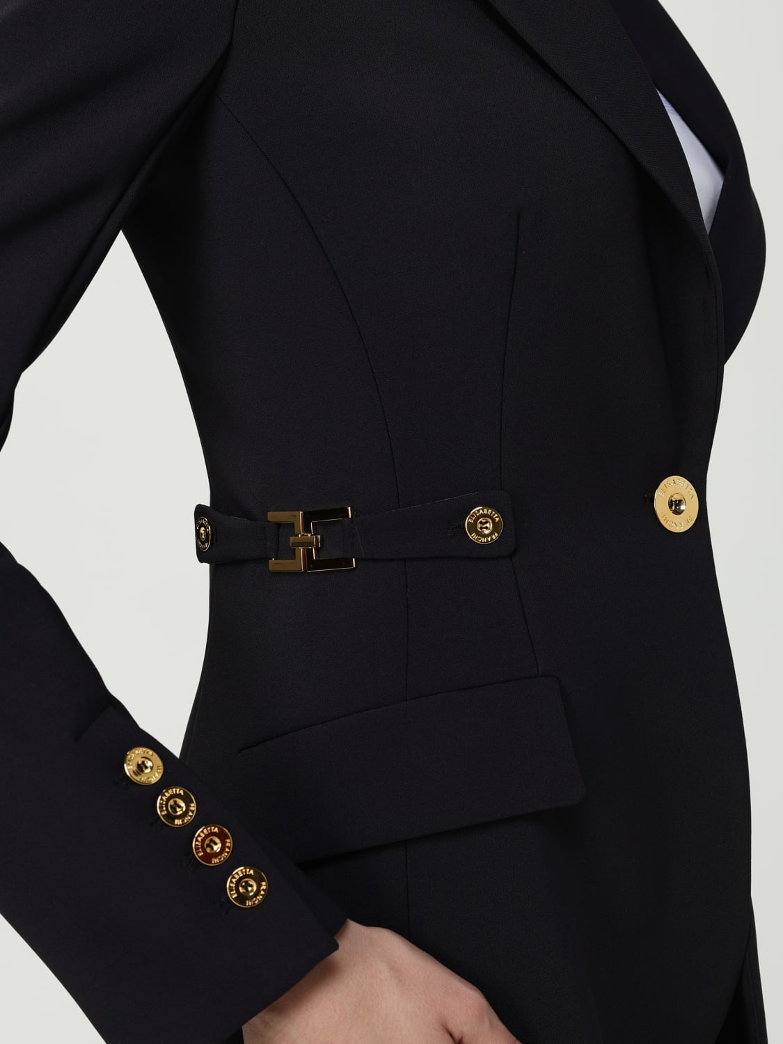 ELISABETTA FRANCHI JACKET: Blazer woman Elisabetta Franchi, Black - Img 5