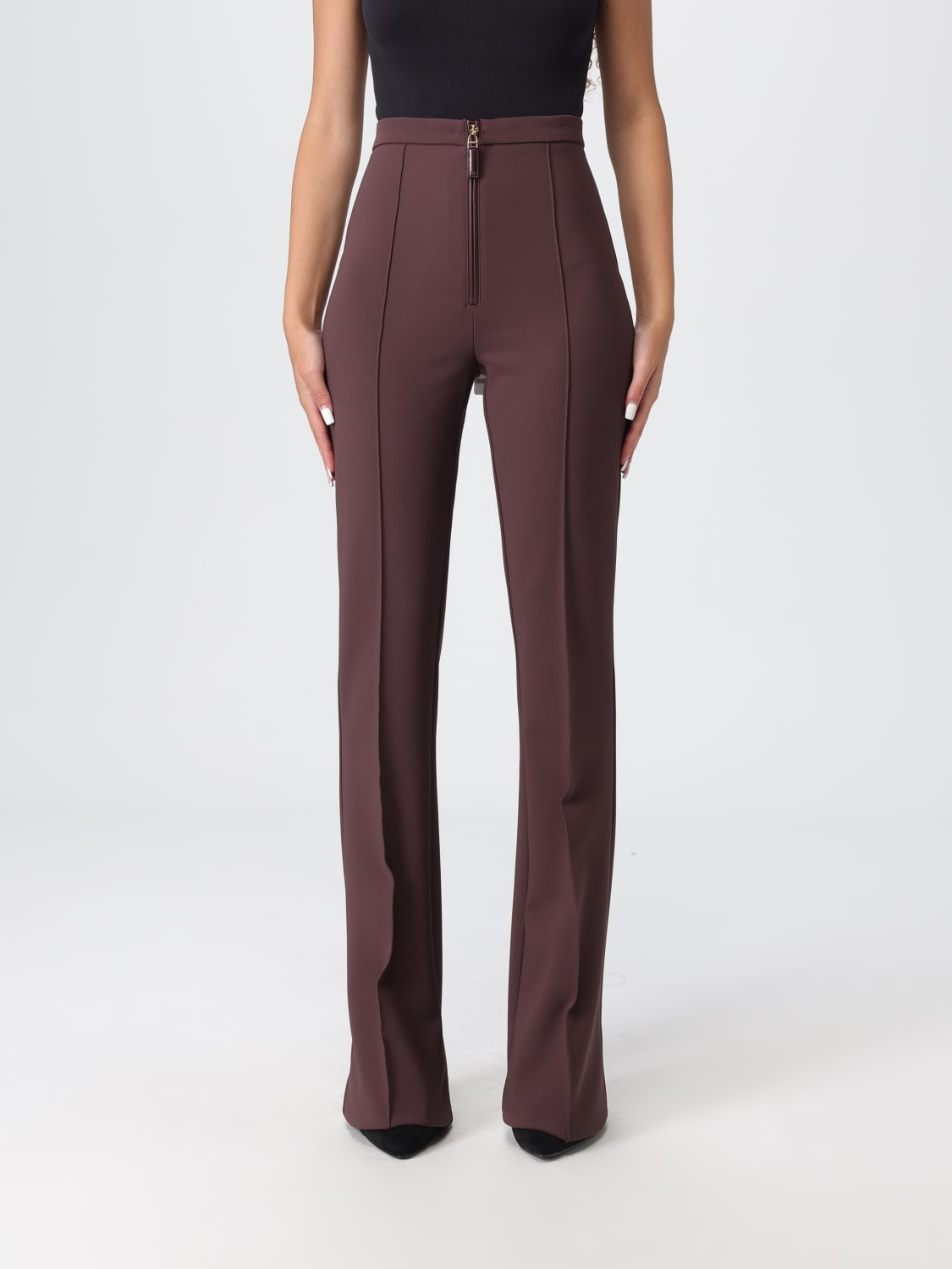 ELISABETTA FRANCHI PANTALONES: Pantalón mujer Elisabetta Franchi, Vino - Img 1