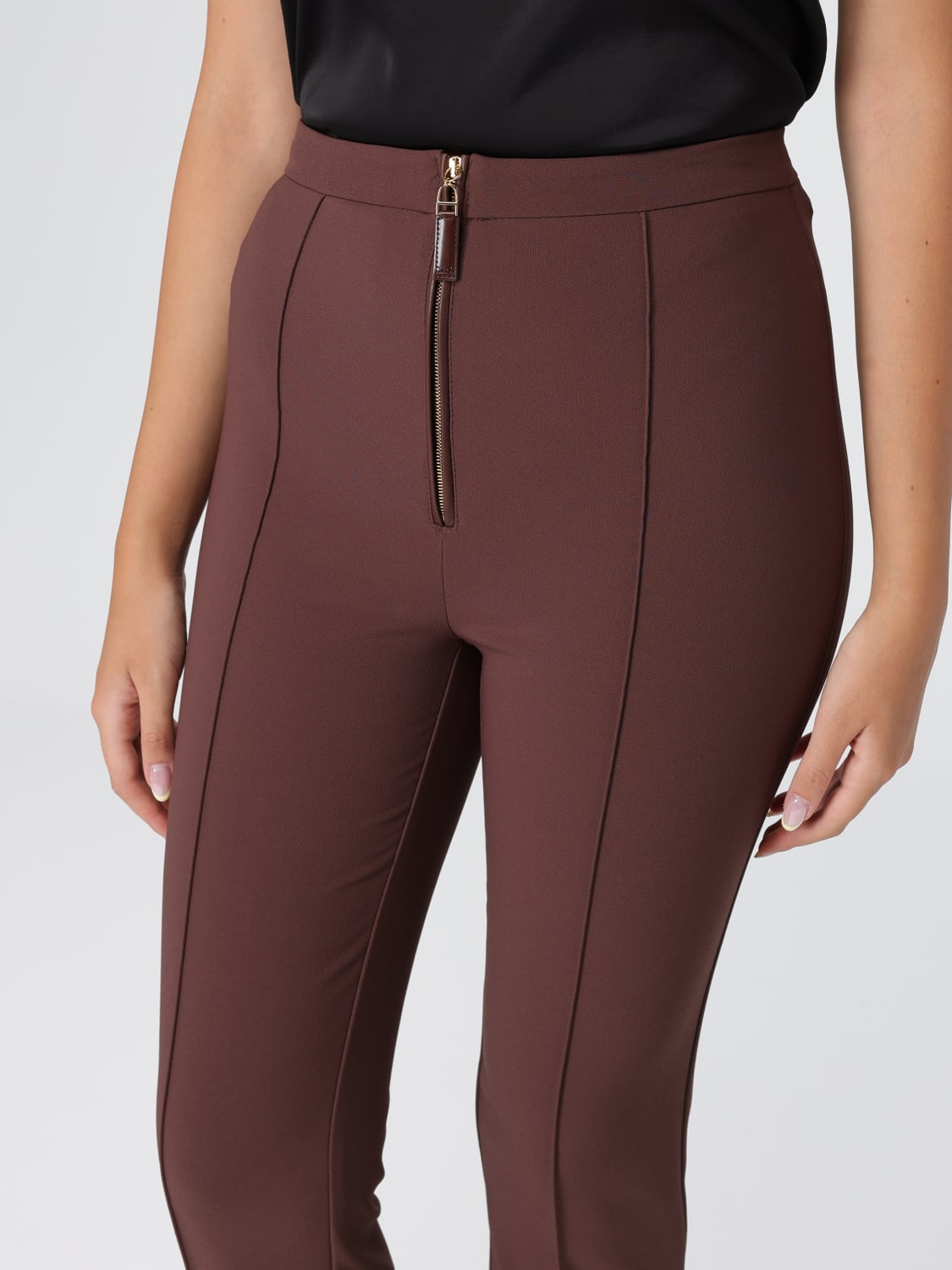 ELISABETTA FRANCHI PANTS: Pants woman Elisabetta Franchi, Coffee - Img 3