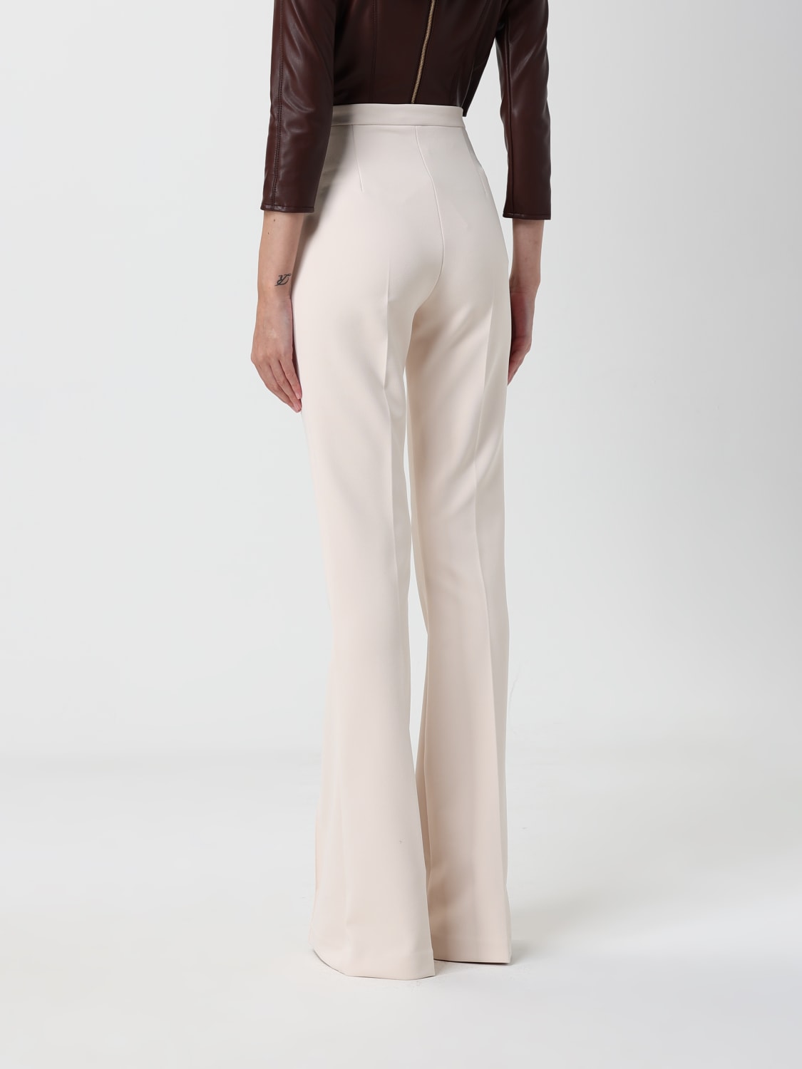 ELISABETTA FRANCHI PANTALONES: Pantalón mujer Elisabetta Franchi, Leche - Img 3