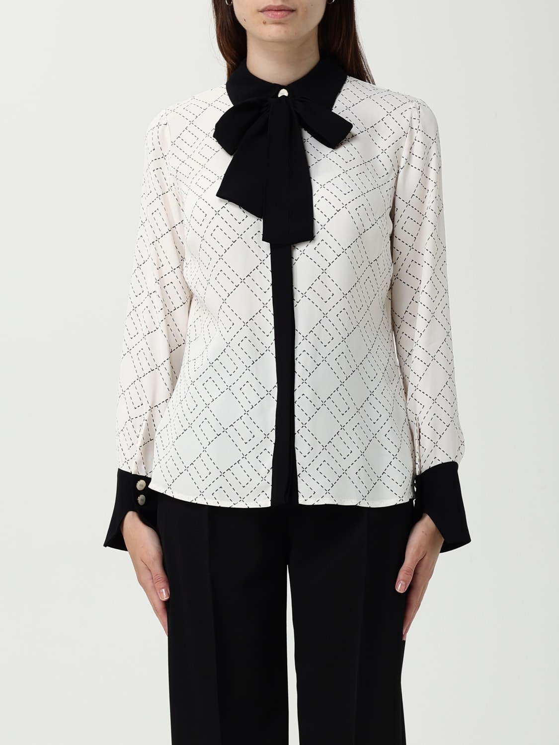 ELISABETTA FRANCHI SHIRT: Shirt woman Elisabetta Franchi, Milk - Img 1