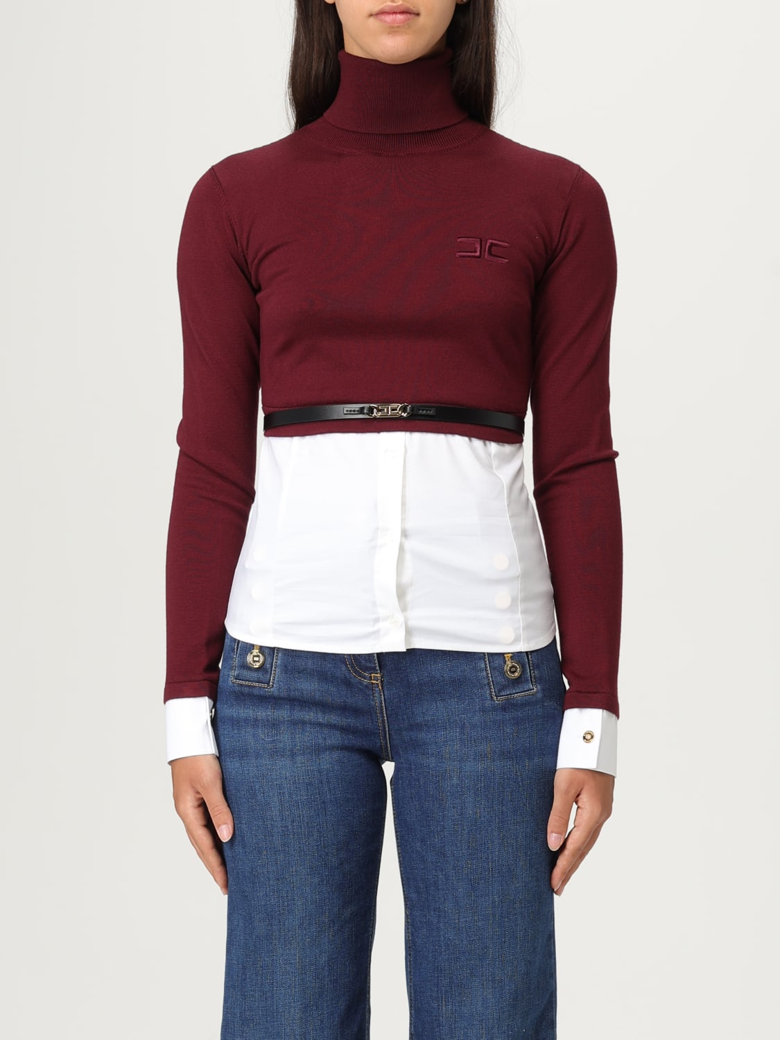 ELISABETTA FRANCHI PULLOVER: Pullover damen Elisabetta Franchi, Red Purple - Img 1