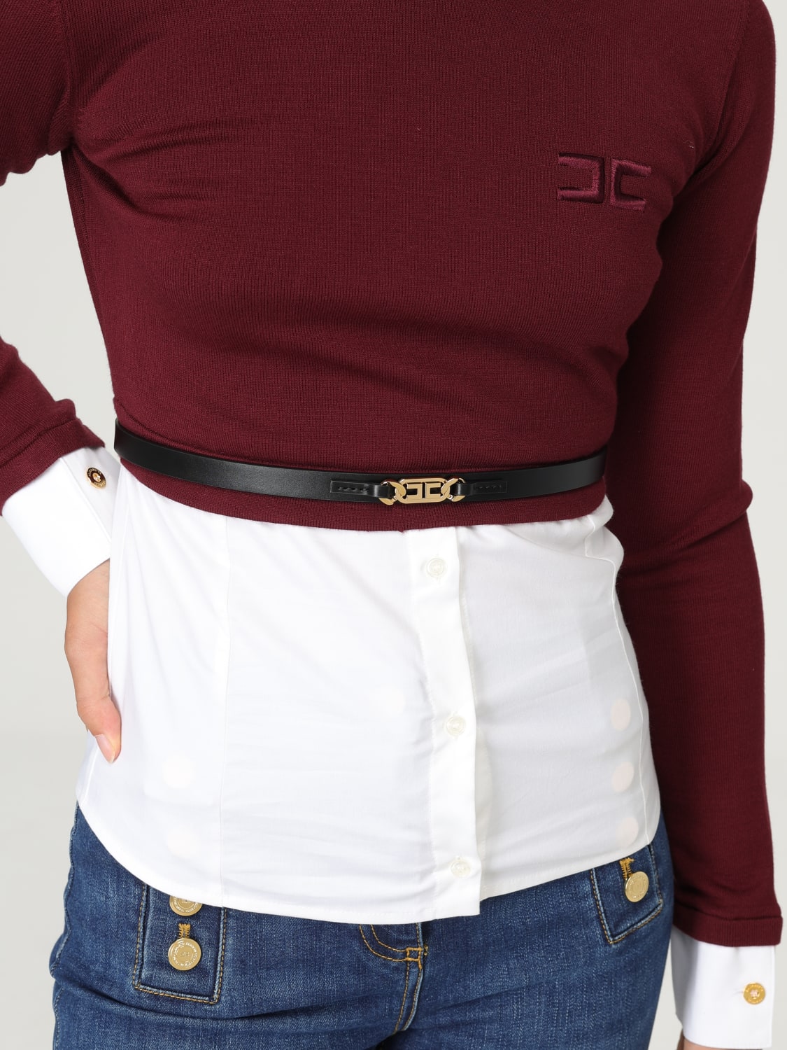 ELISABETTA FRANCHI PULLOVER: Pullover damen Elisabetta Franchi, Red Purple - Img 3